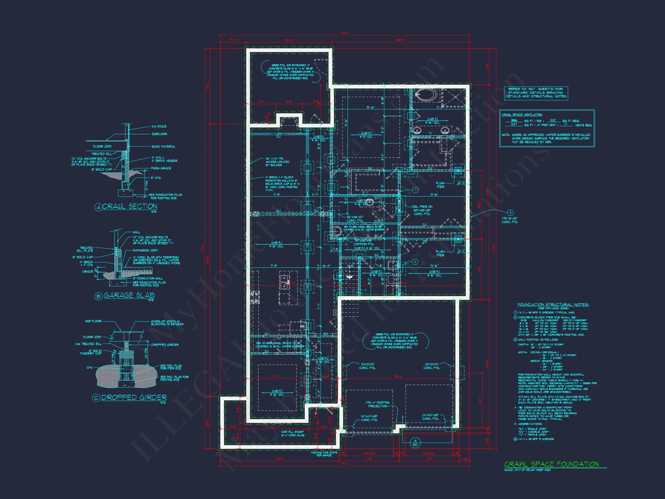 Traditional Craftsman house Plan with Detailed CAD Designs