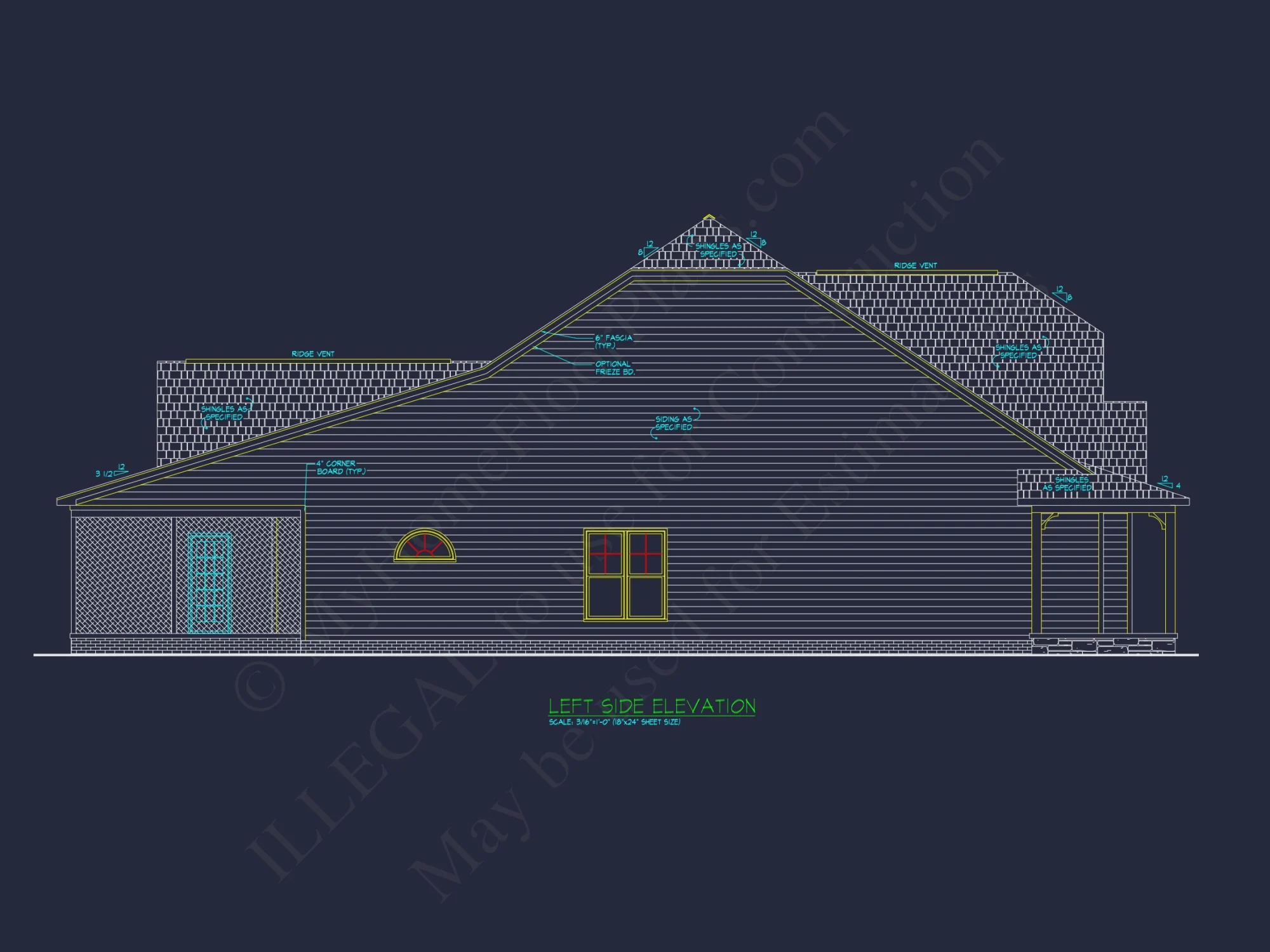 Traditional Craftsman house Plan with Detailed CAD Designs