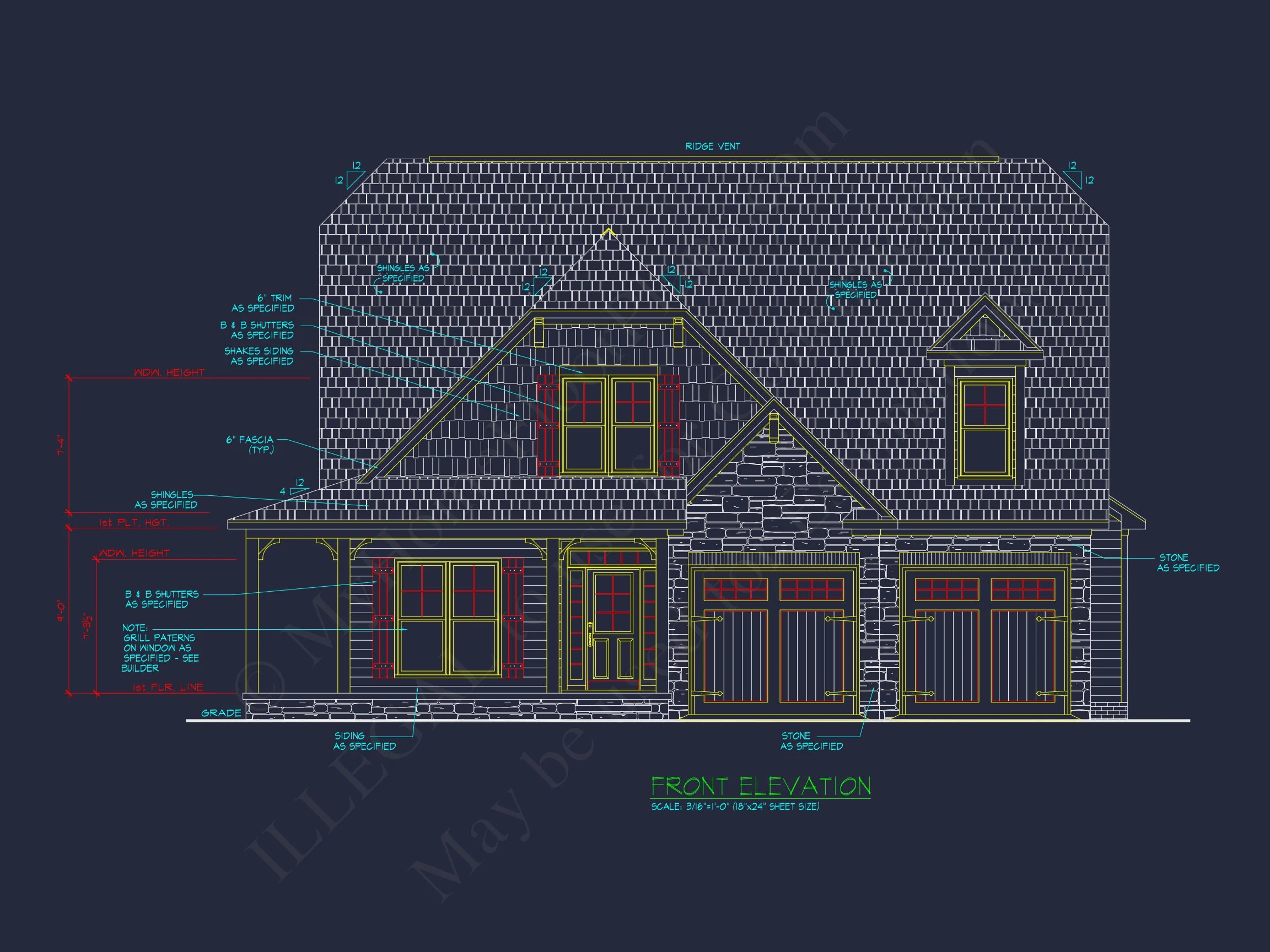 Traditional Craftsman house Plan with Detailed CAD Designs