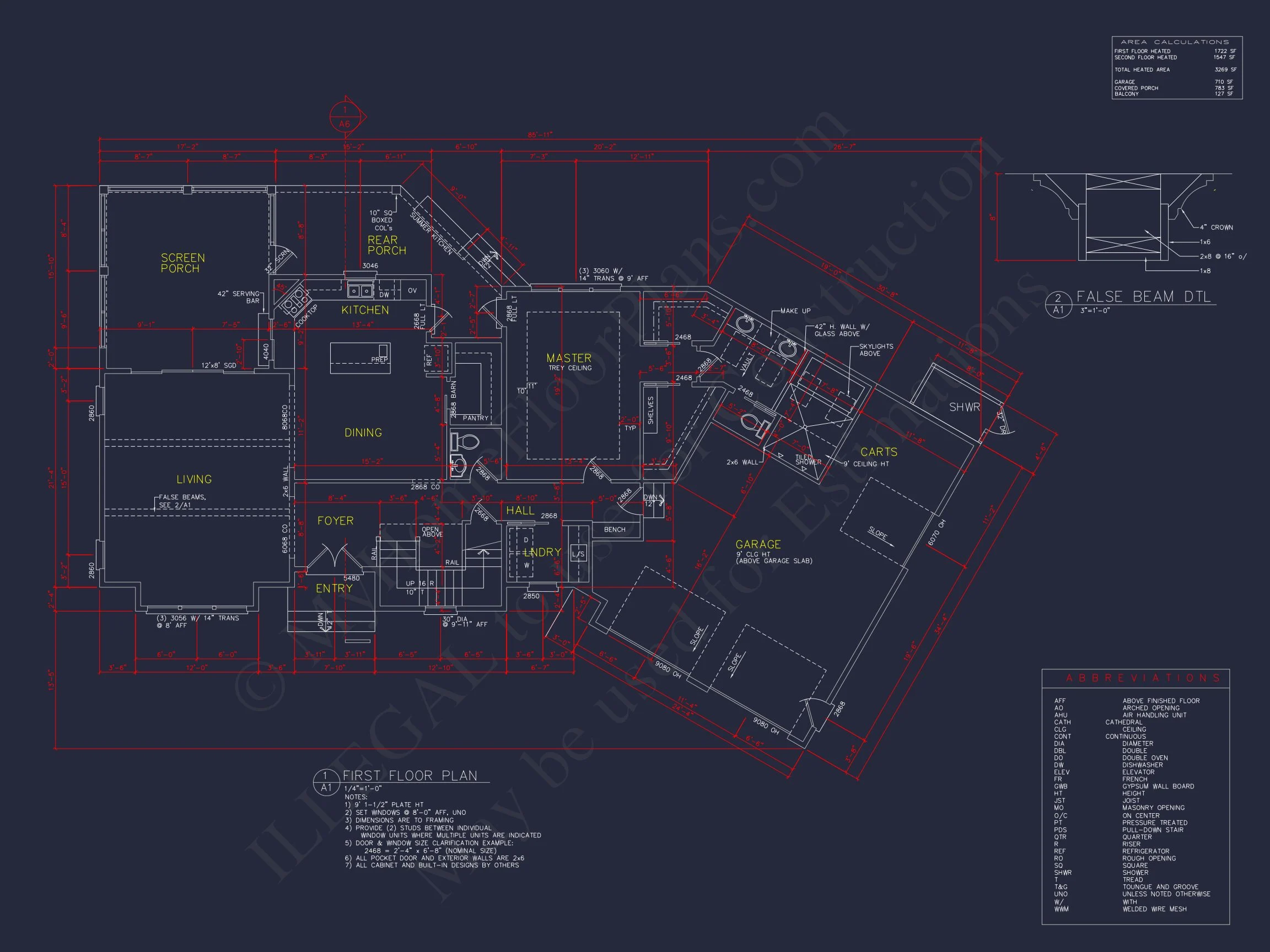 Coastal Beach house Plan with Spacious Design and Blueprints