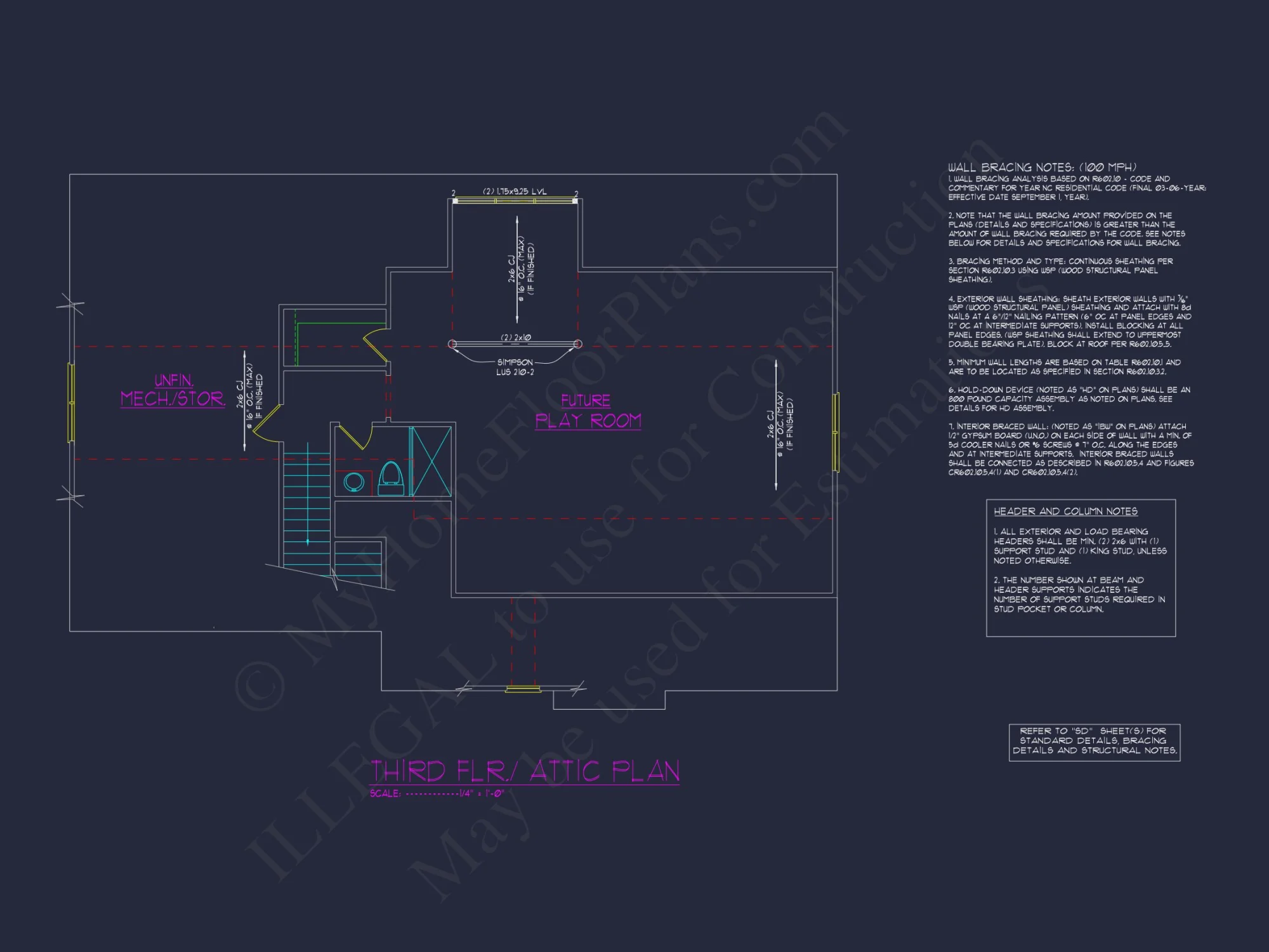 Custom house Plan with 5 Beds, Open Floor Plan & CAD Designs