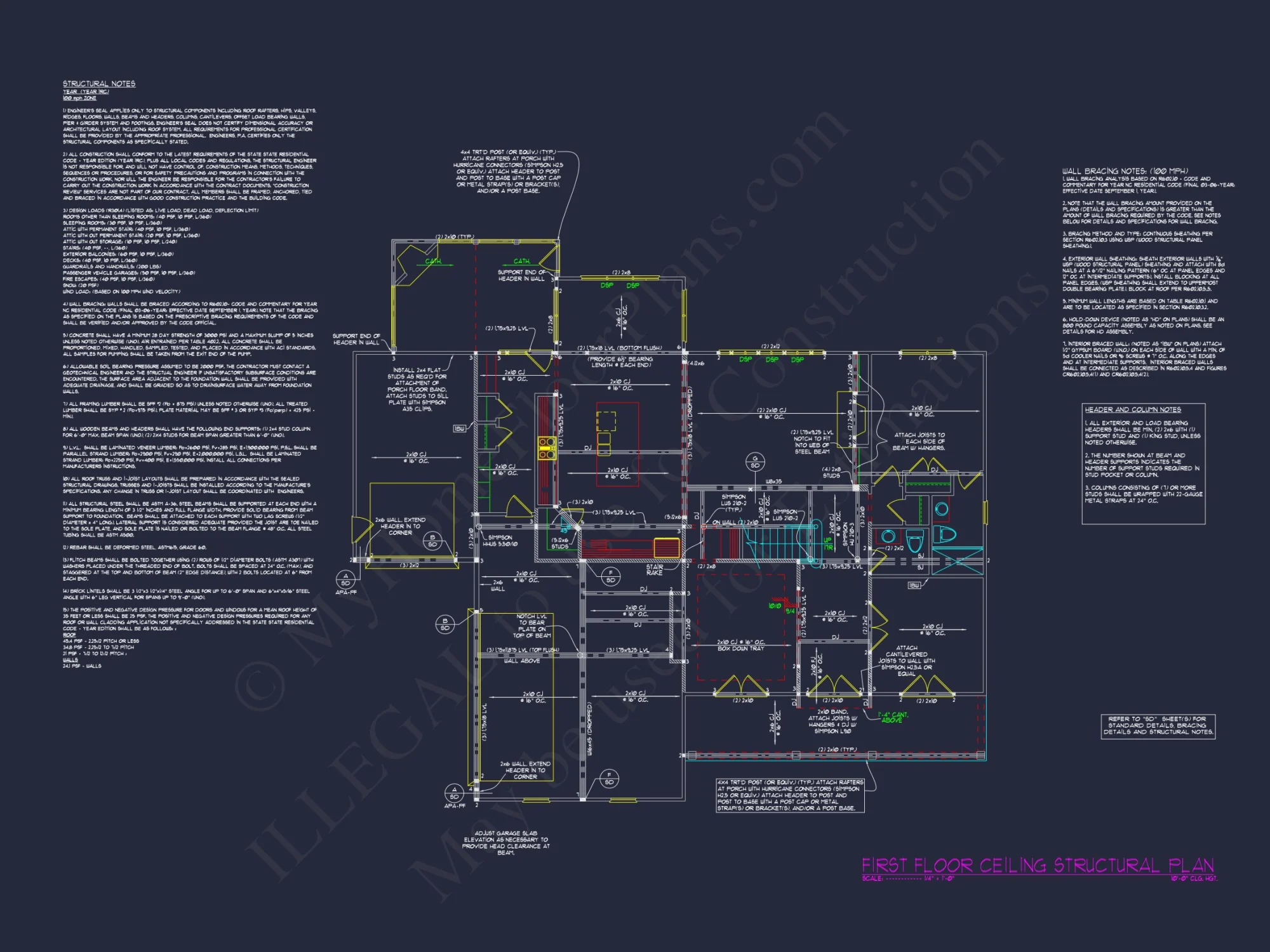 Custom house Plan with 5 Beds, Open Floor Plan & CAD Designs