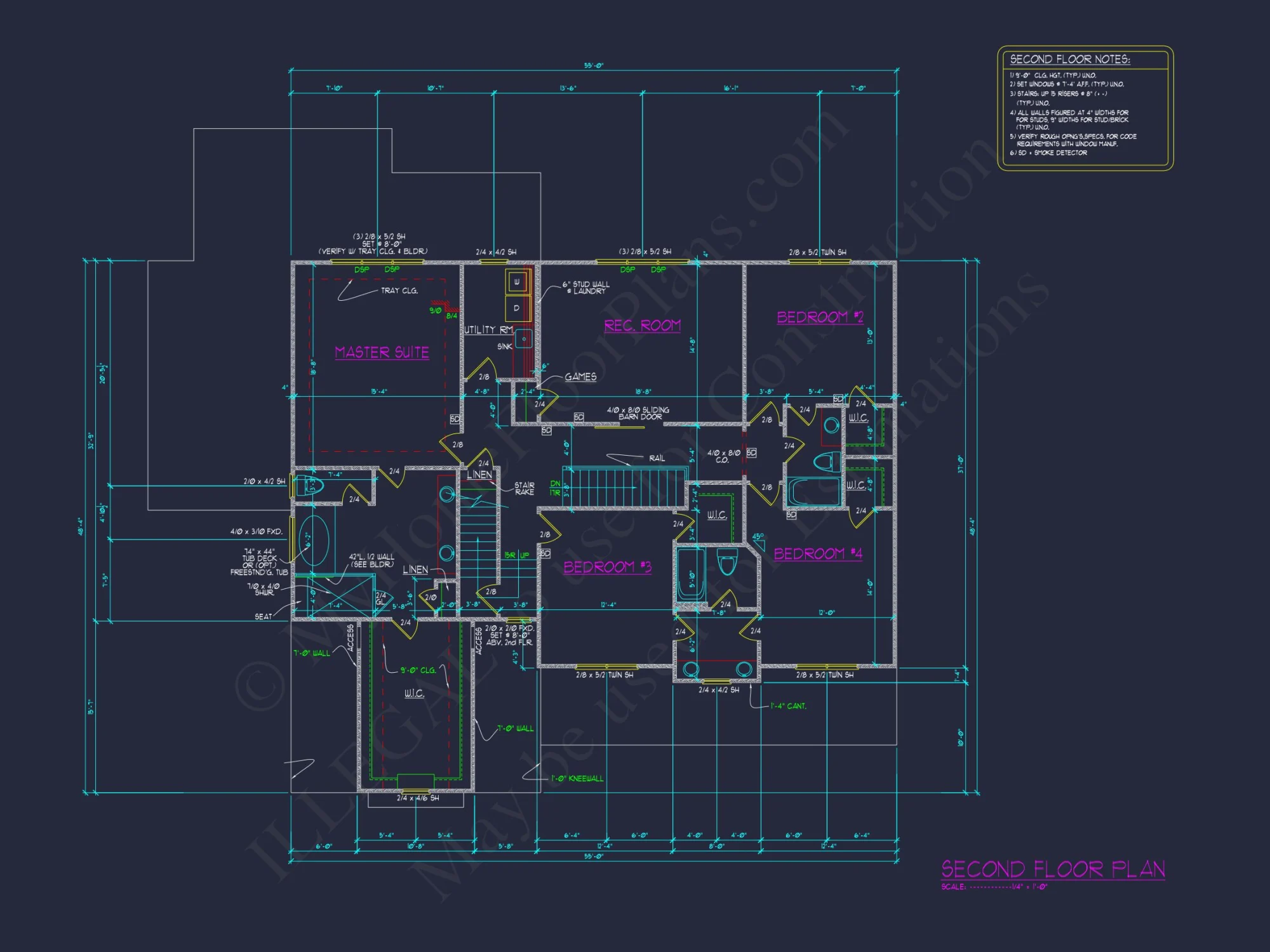 Custom house Plan with 5 Beds, Open Floor Plan & CAD Designs
