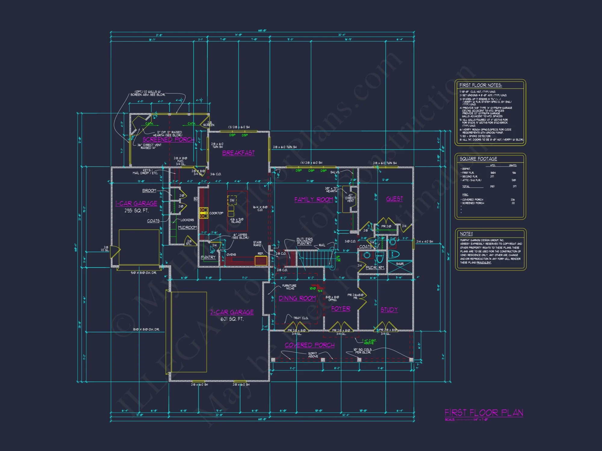 Custom house Plan with 5 Beds, Open Floor Plan & CAD Designs