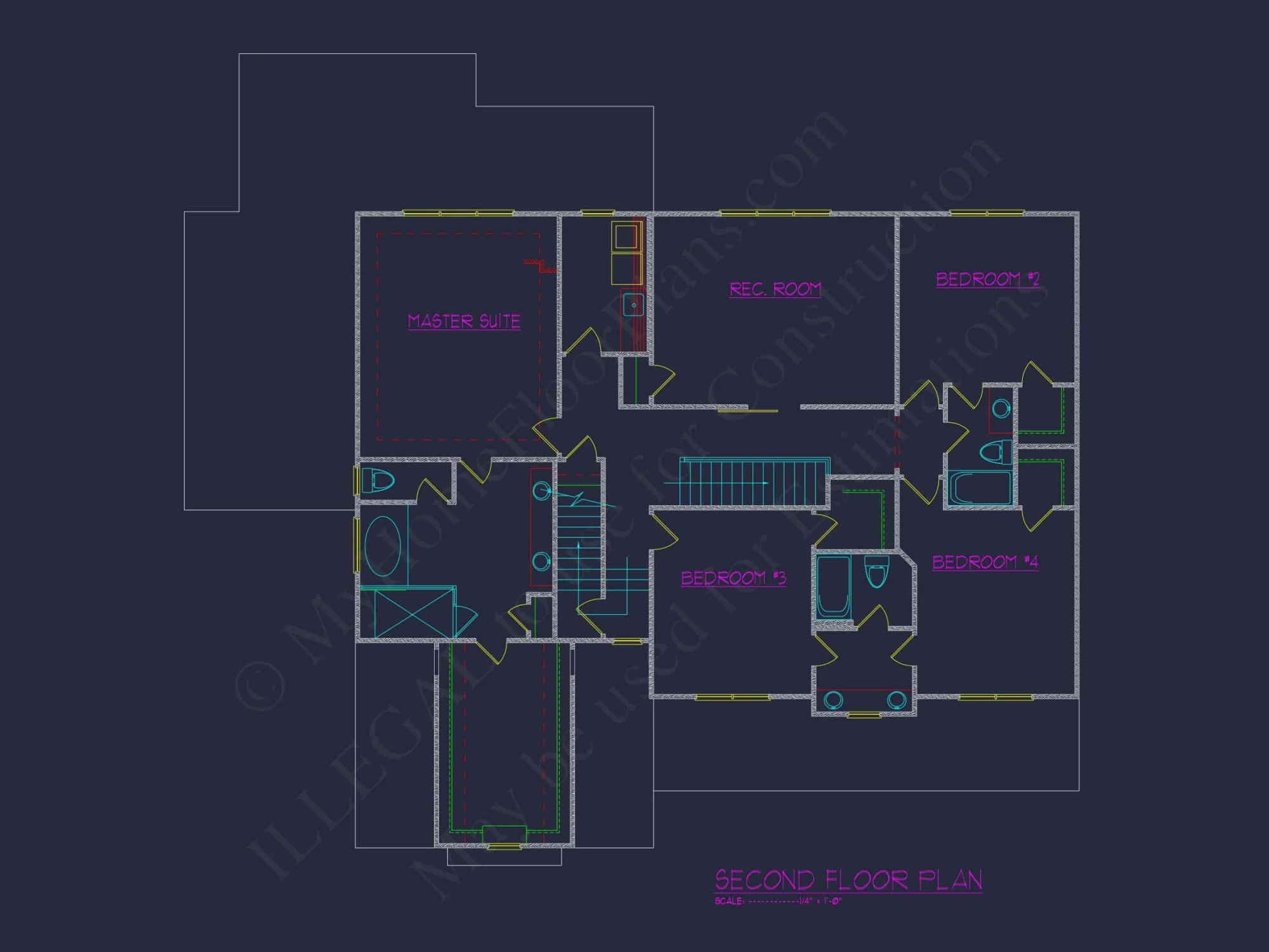Custom house Plan with 5 Beds, Open Floor Plan & CAD Designs