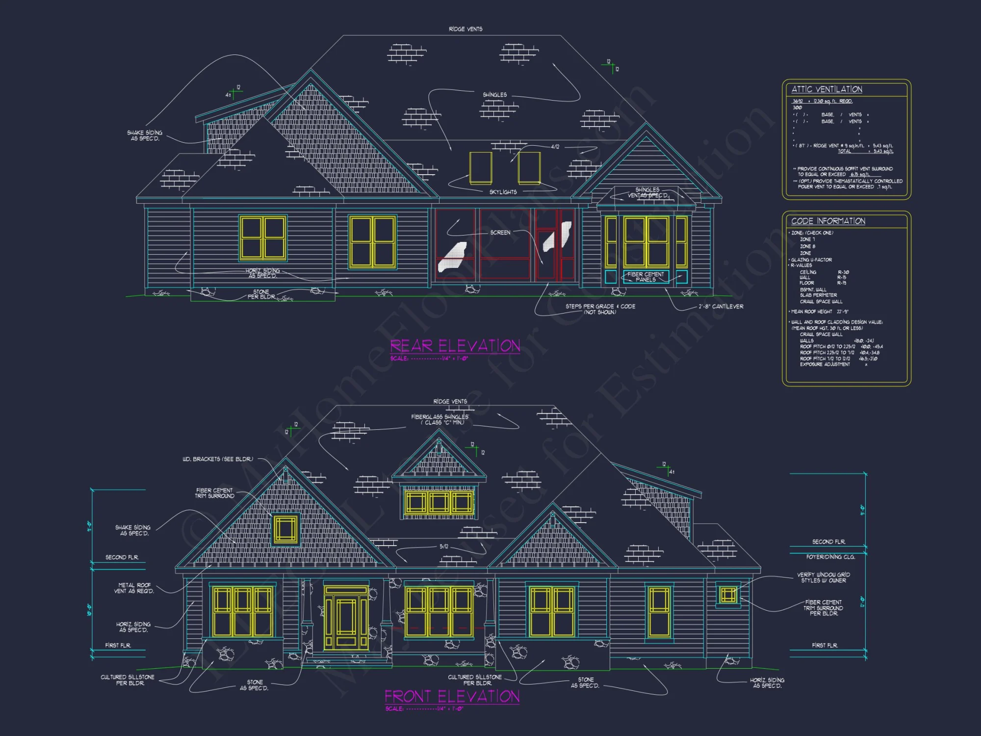 Stunning 2-Story house Plan with CAD Blueprint & Modern Designs