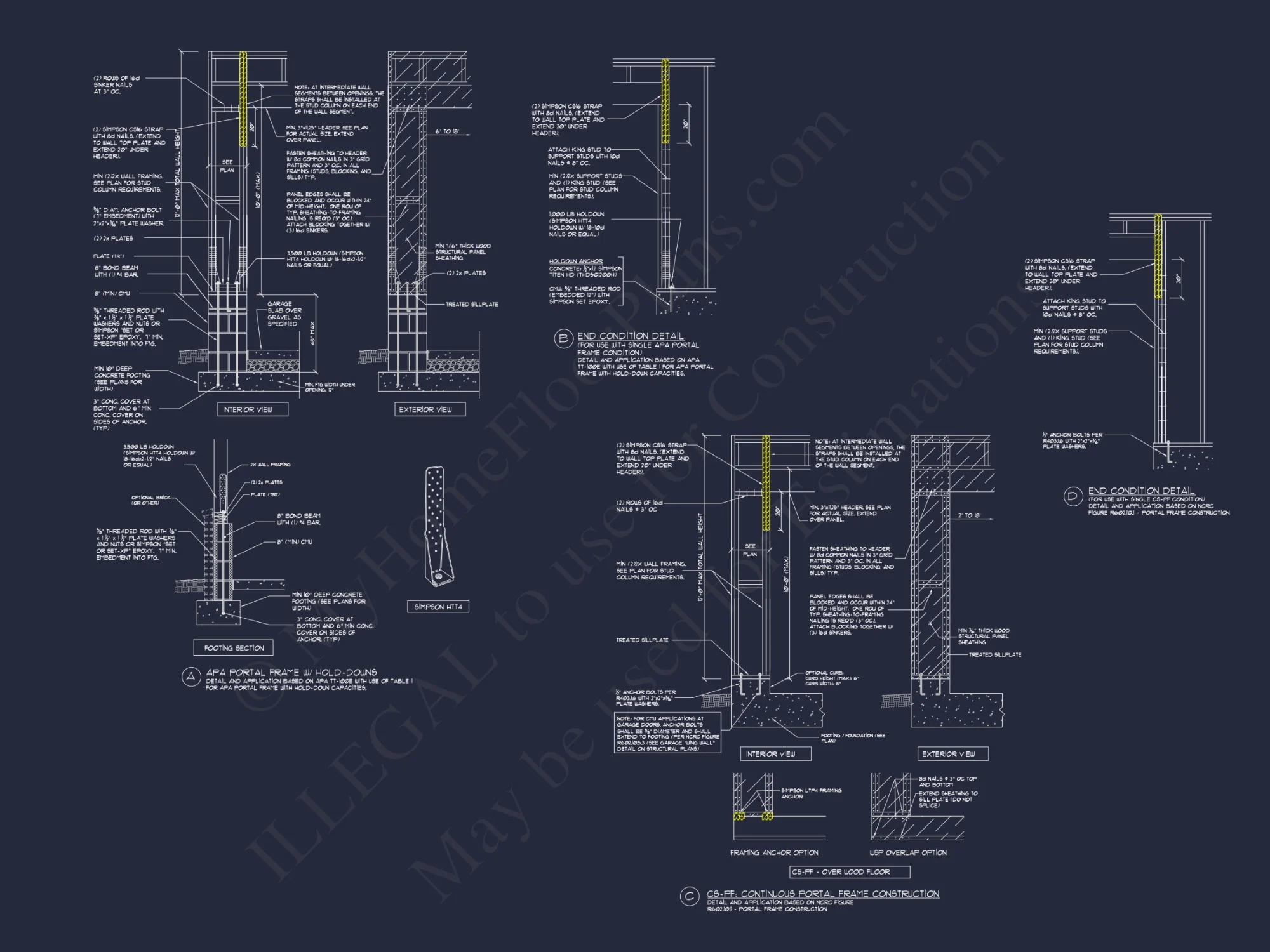 Craftsman house Design Blueprint with 2-Story Floor Plan