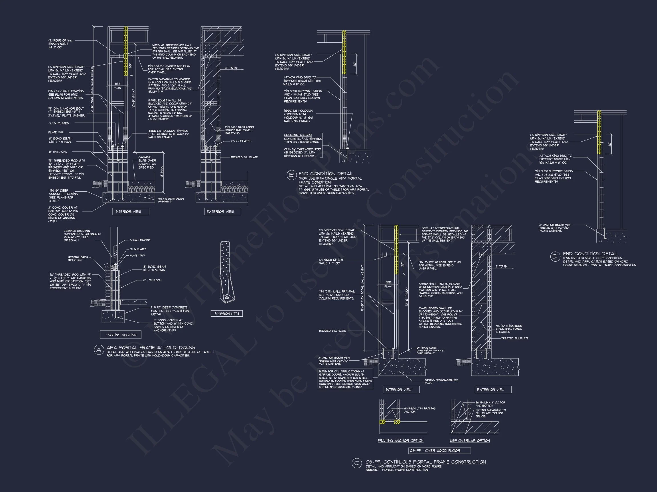 Craftsman house Design Blueprint with 2-Story Floor Plan