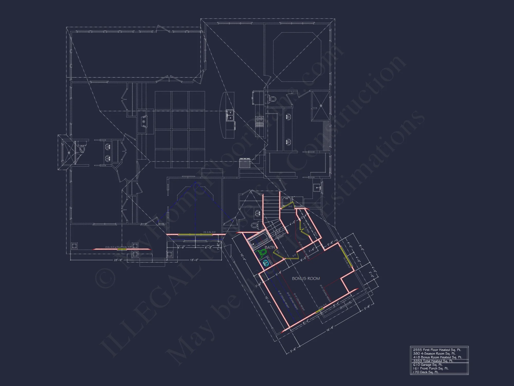 Craftsman house Design Blueprint with 2-Story Floor Plan