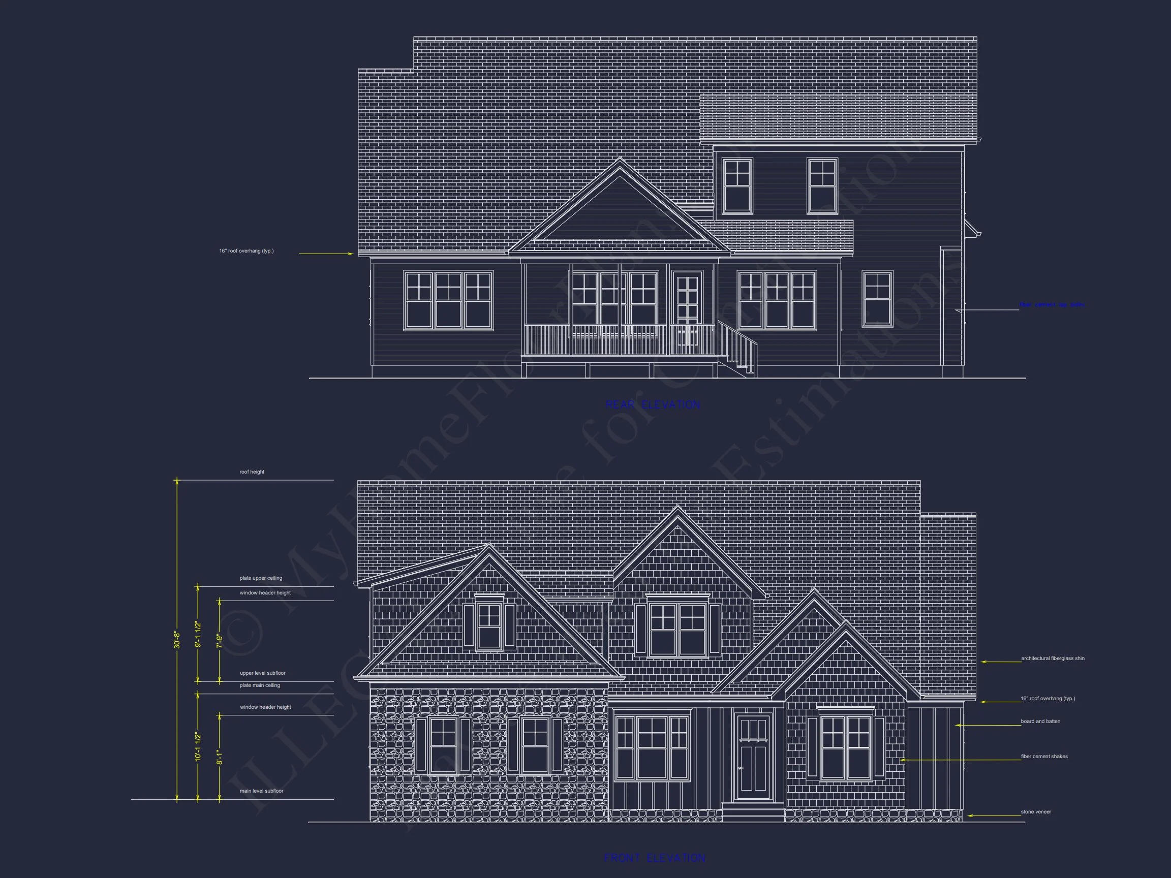 16-1030 HOUSE PLAN - Modern Craftsman House Plan with 4 Bedrooms and CAD Designs 59 Modern Craftsman house Plan with 4 Bedrooms and CAD Designs