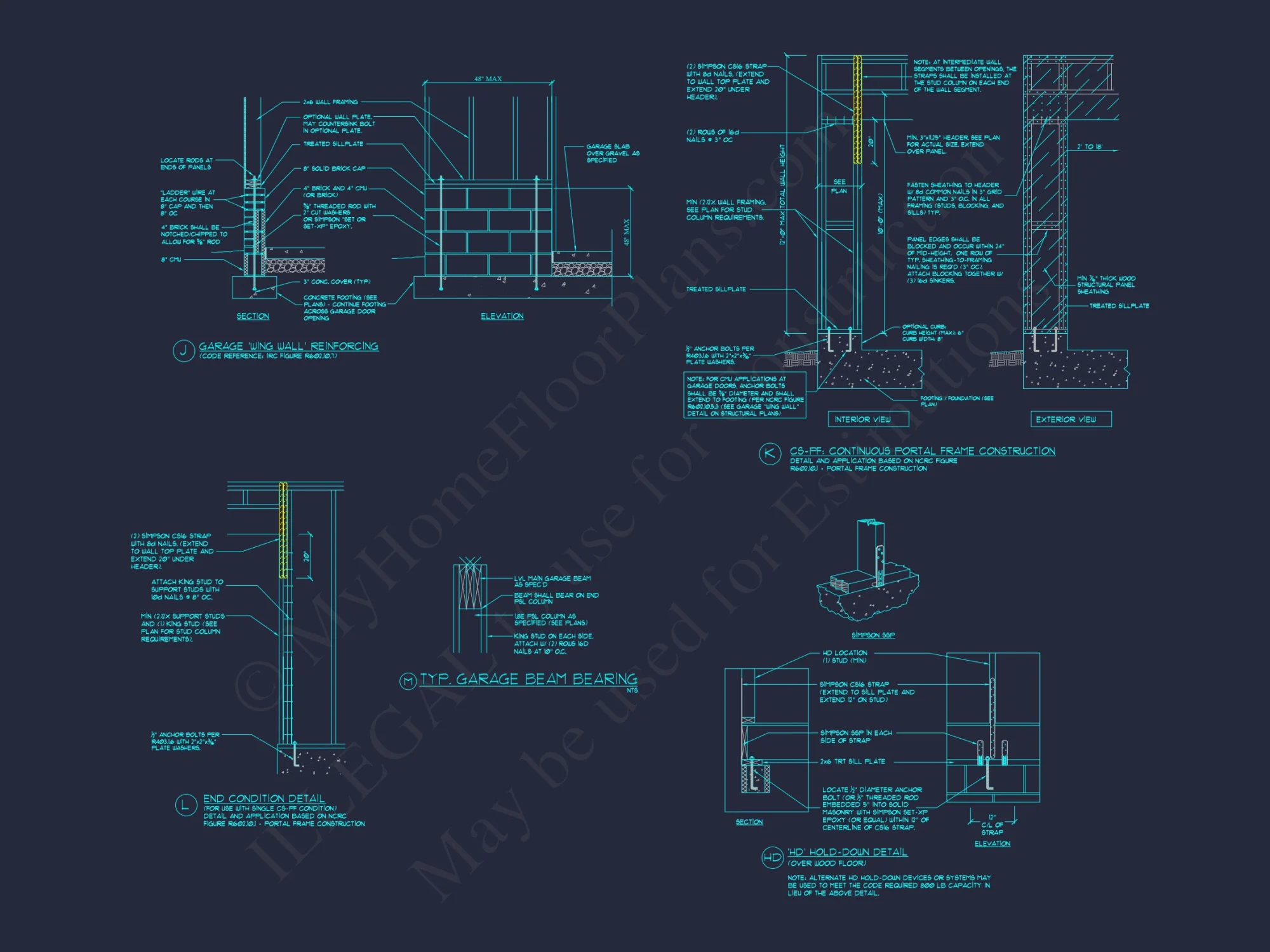 Modern 3-Story Floor Plan With CAD Architectural Designs