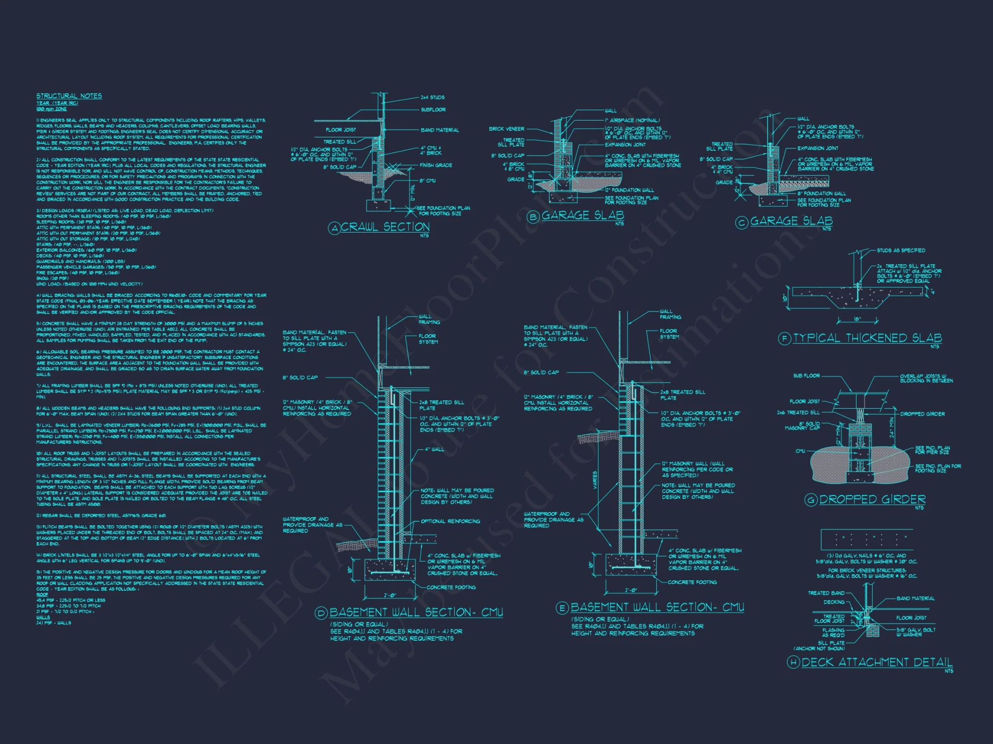 Modern 3-Story Floor Plan With CAD Architectural Designs