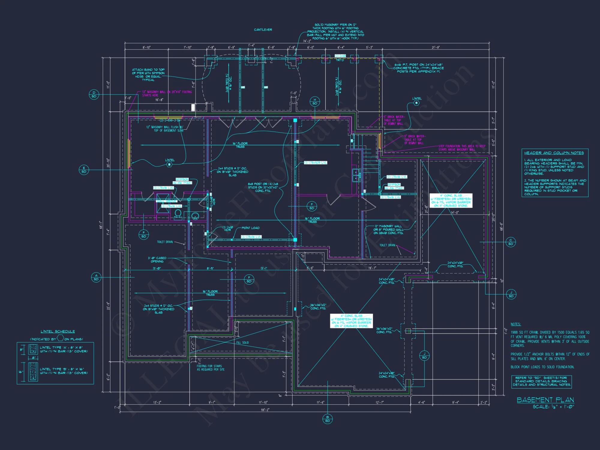 Modern 3-Story Floor Plan With CAD Architectural Designs