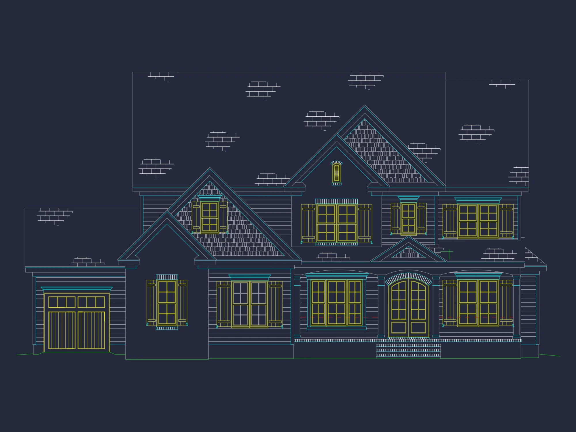 Custom house Floor Plan with Blueprint & CAD Designs