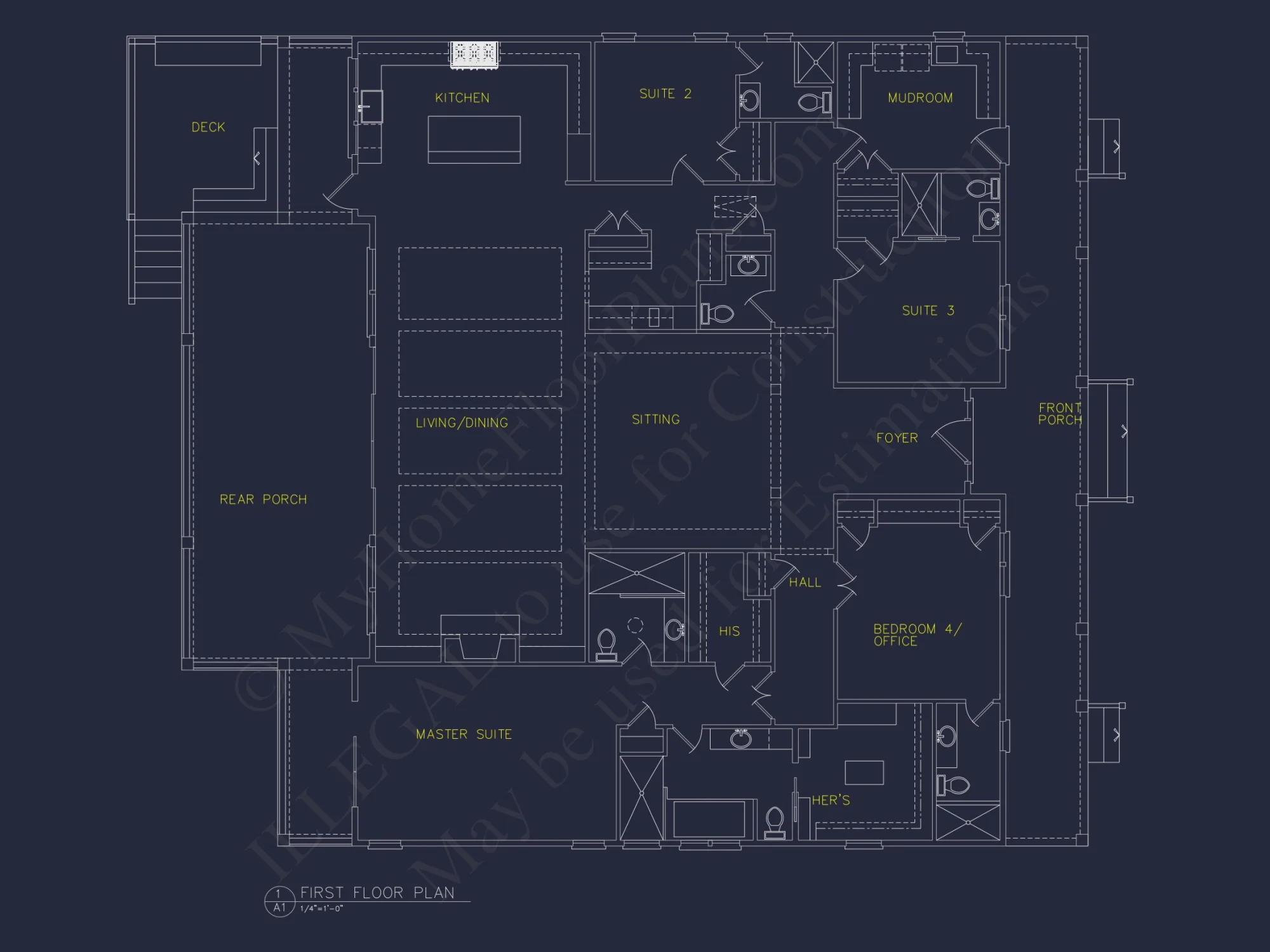 Modern house Plan with Detailed CAD Designs and Floor Blueprint