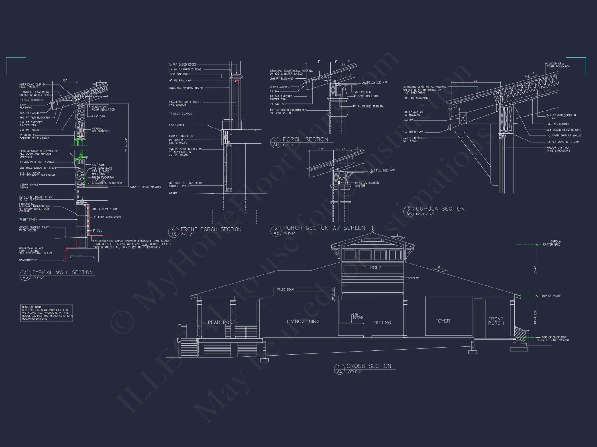 Modern house Plan with Detailed CAD Designs and Floor Blueprint