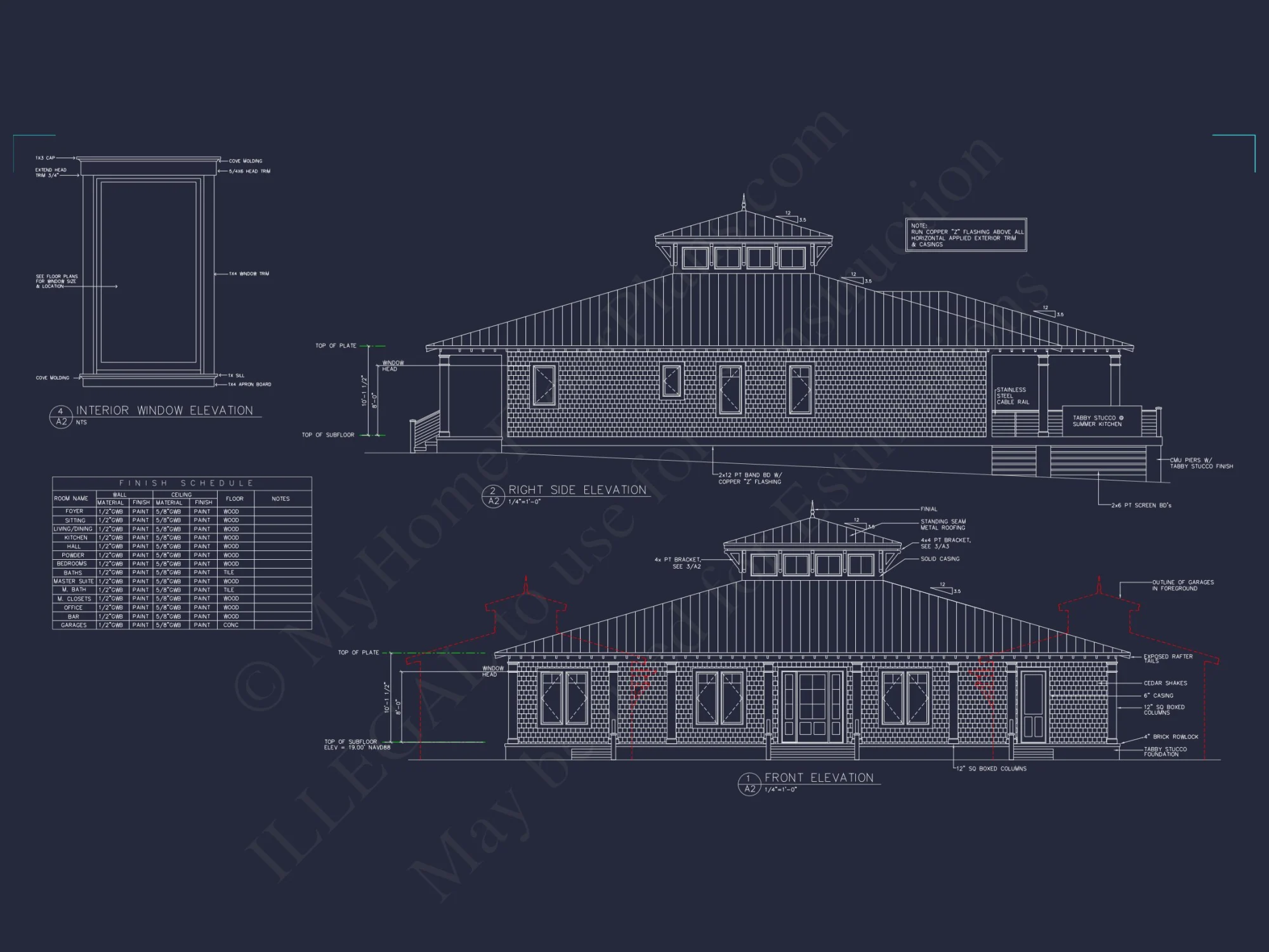 Modern house Plan with Detailed CAD Designs and Floor Blueprint
