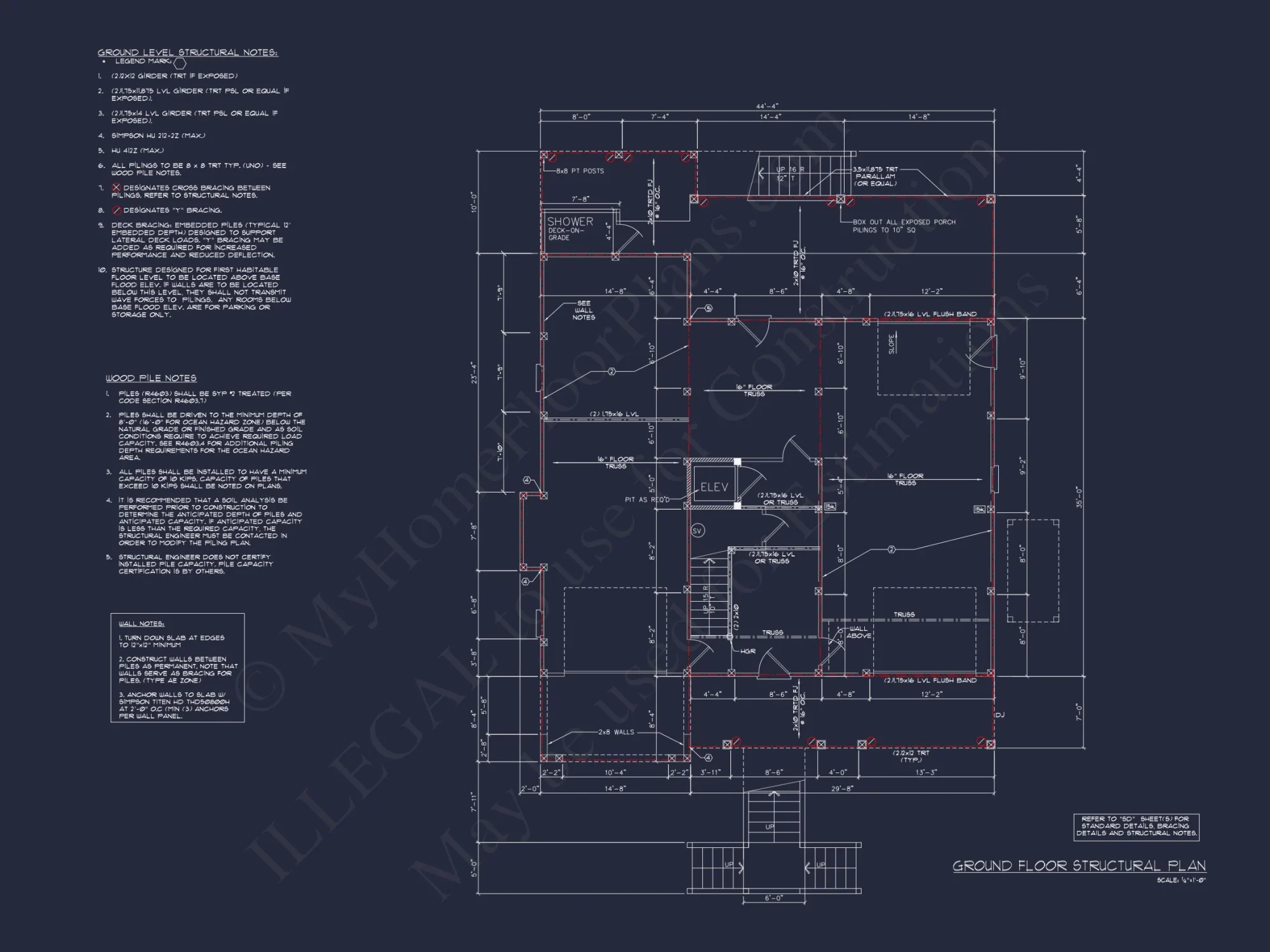 Modern Beach house Plan with 3-Story Design and Elevator