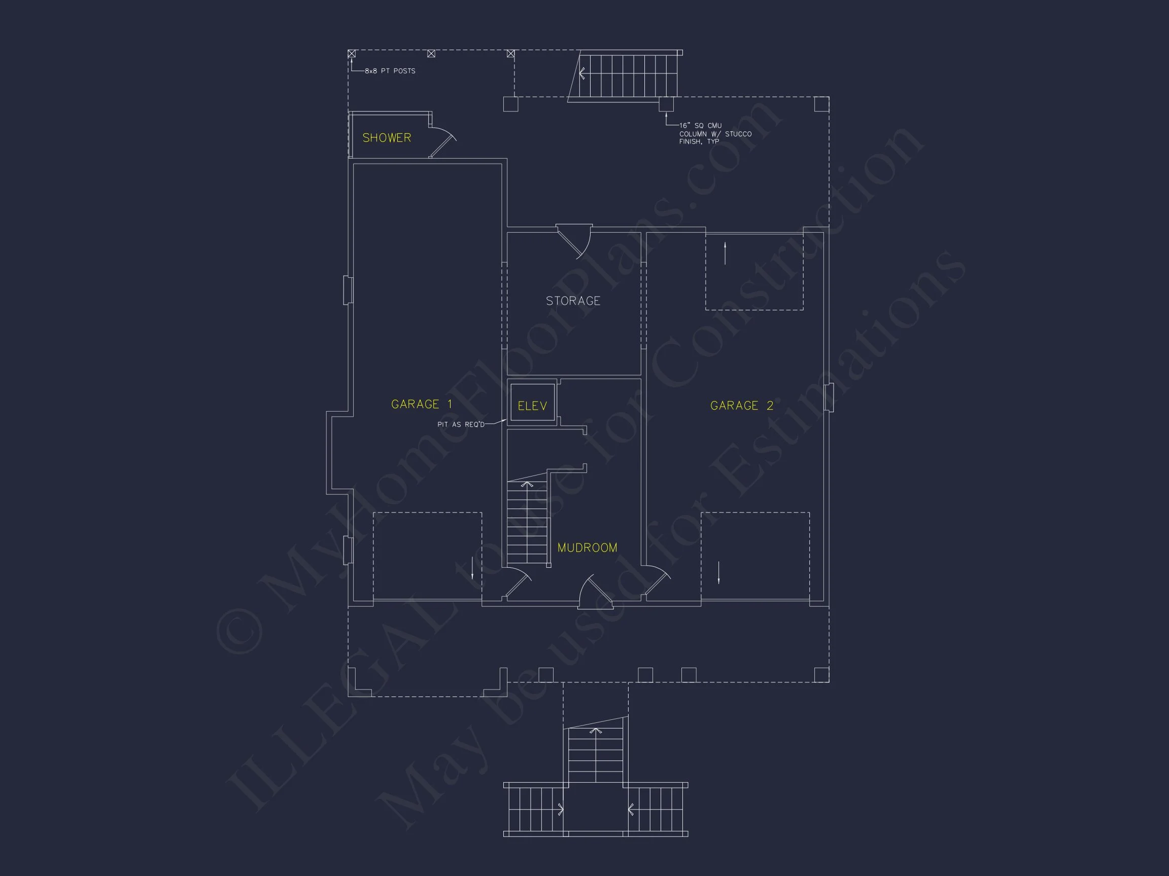 Modern Beach house Plan with 3-Story Design and Elevator