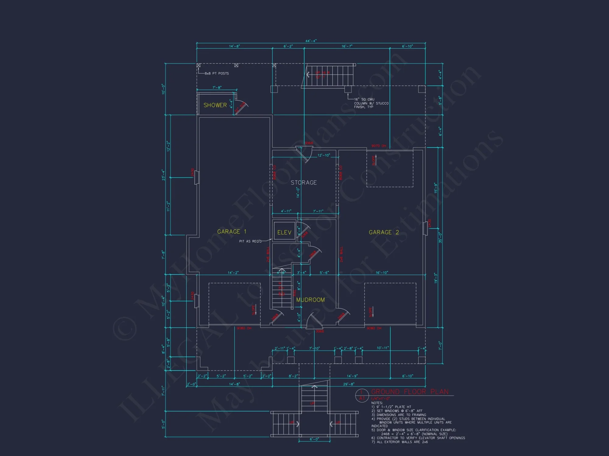 Modern Beach house Plan with 3-Story Design and Elevator