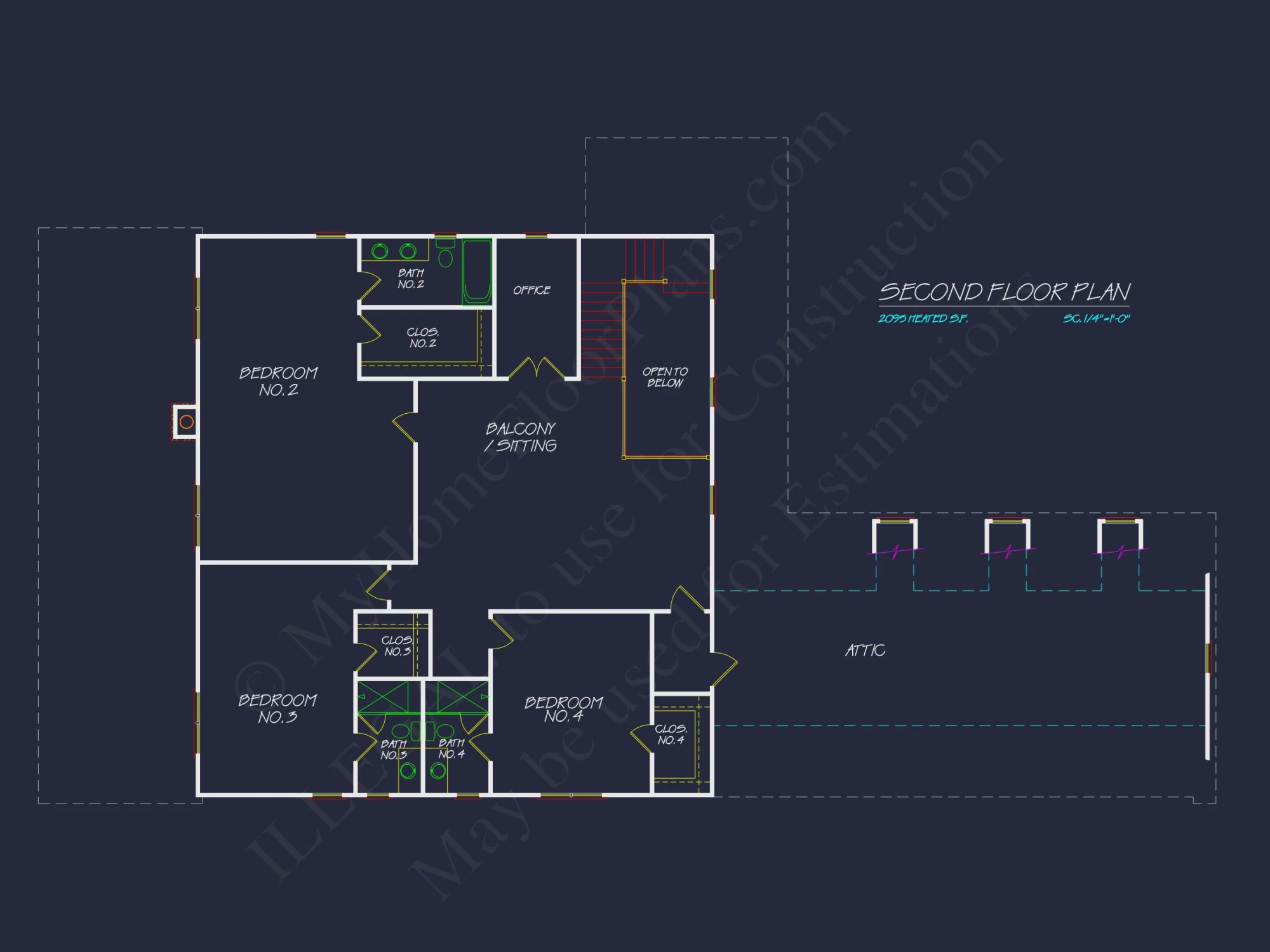 Custom house Plan with 4 Beds, 4.5 Baths & Detailed CAD Designs