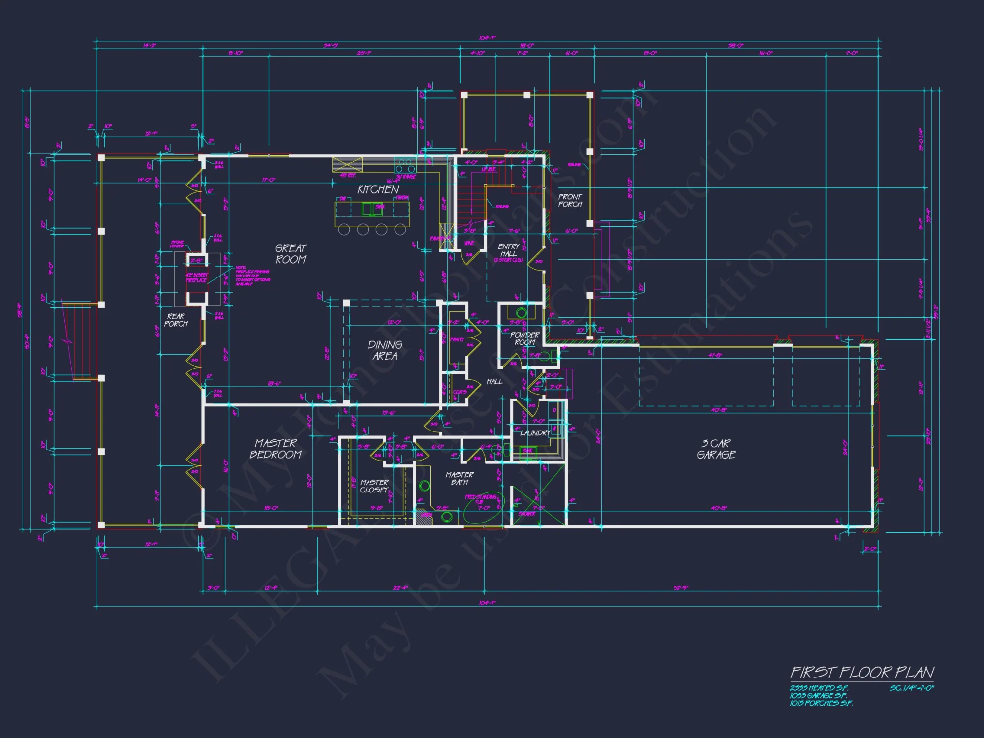 Custom house Plan with 4 Beds, 4.5 Baths & Detailed CAD Designs