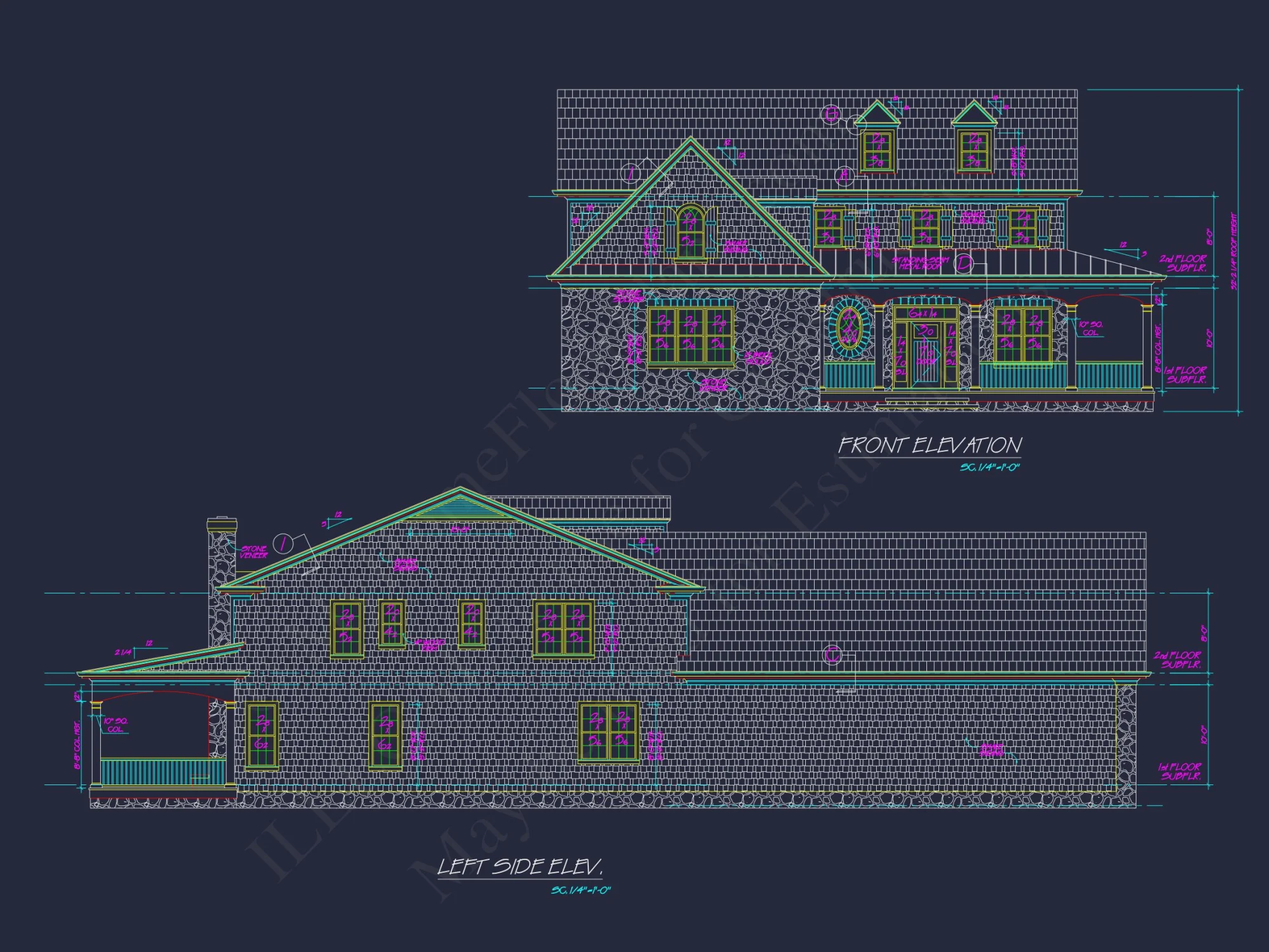 Custom house Plan with 4 Beds, 4.5 Baths & Detailed CAD Designs