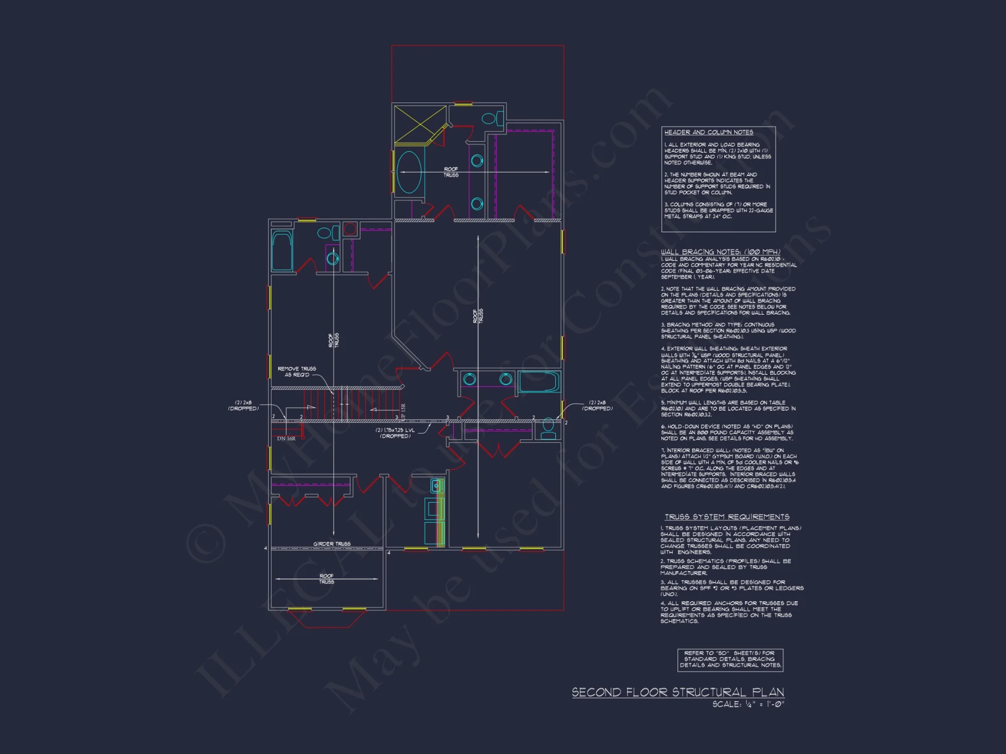 Colonial Farmhouse house Plan - 5 Bed, 4 Bath Floor Blueprint