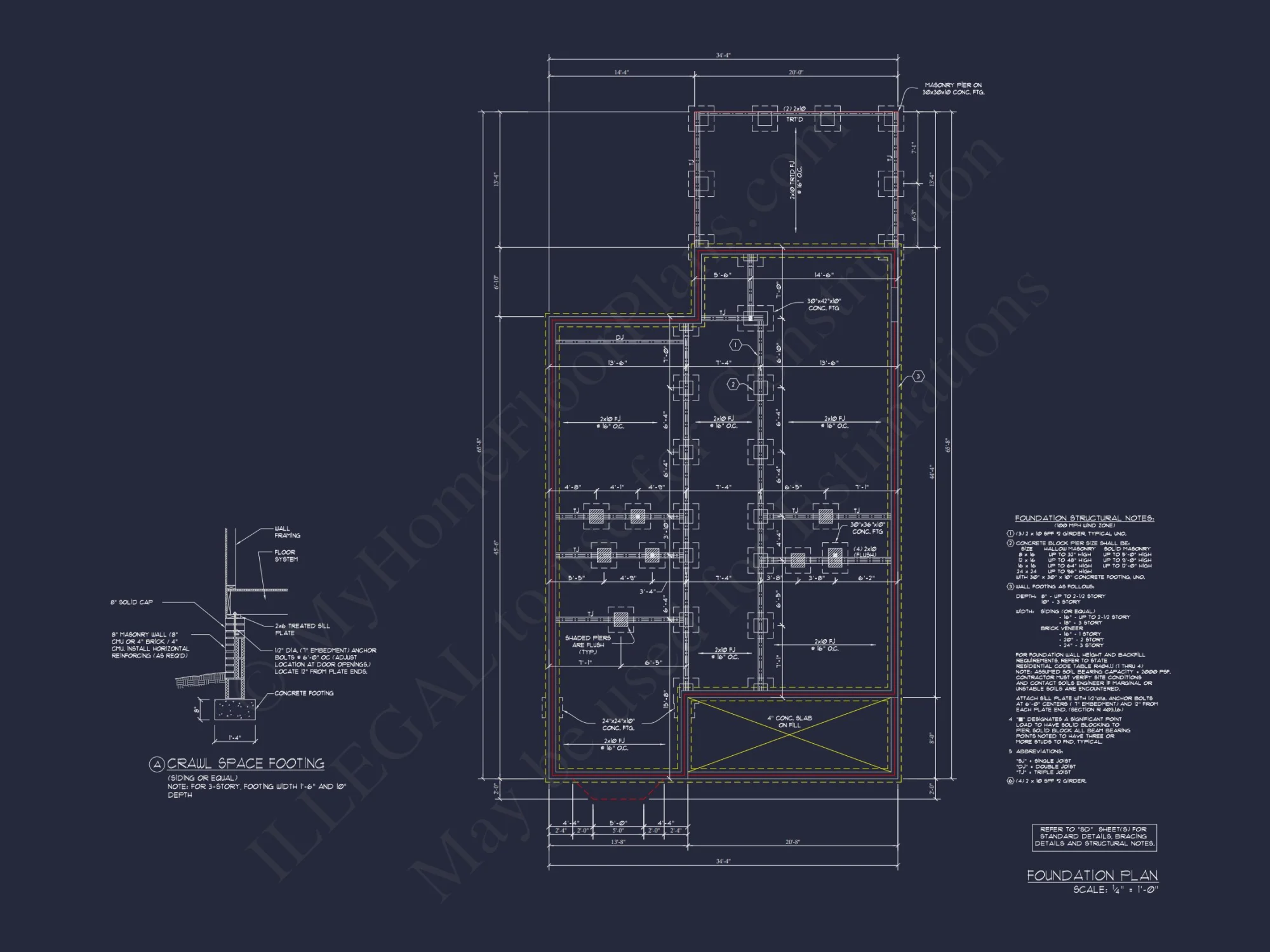 Colonial Farmhouse house Plan - 5 Bed, 4 Bath Floor Blueprint