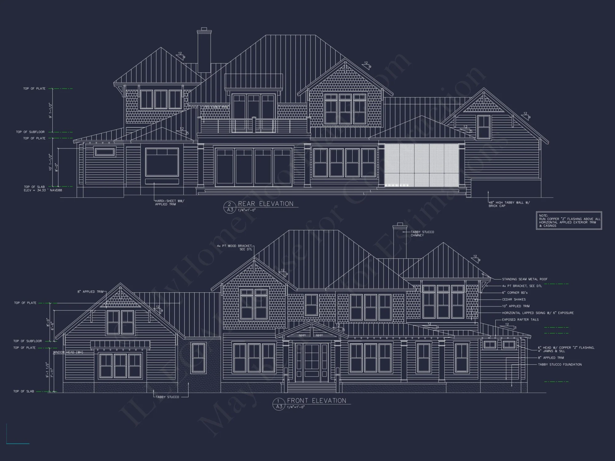 Elegant house Plan with 2-Story Floor Plan and Coastal Designs