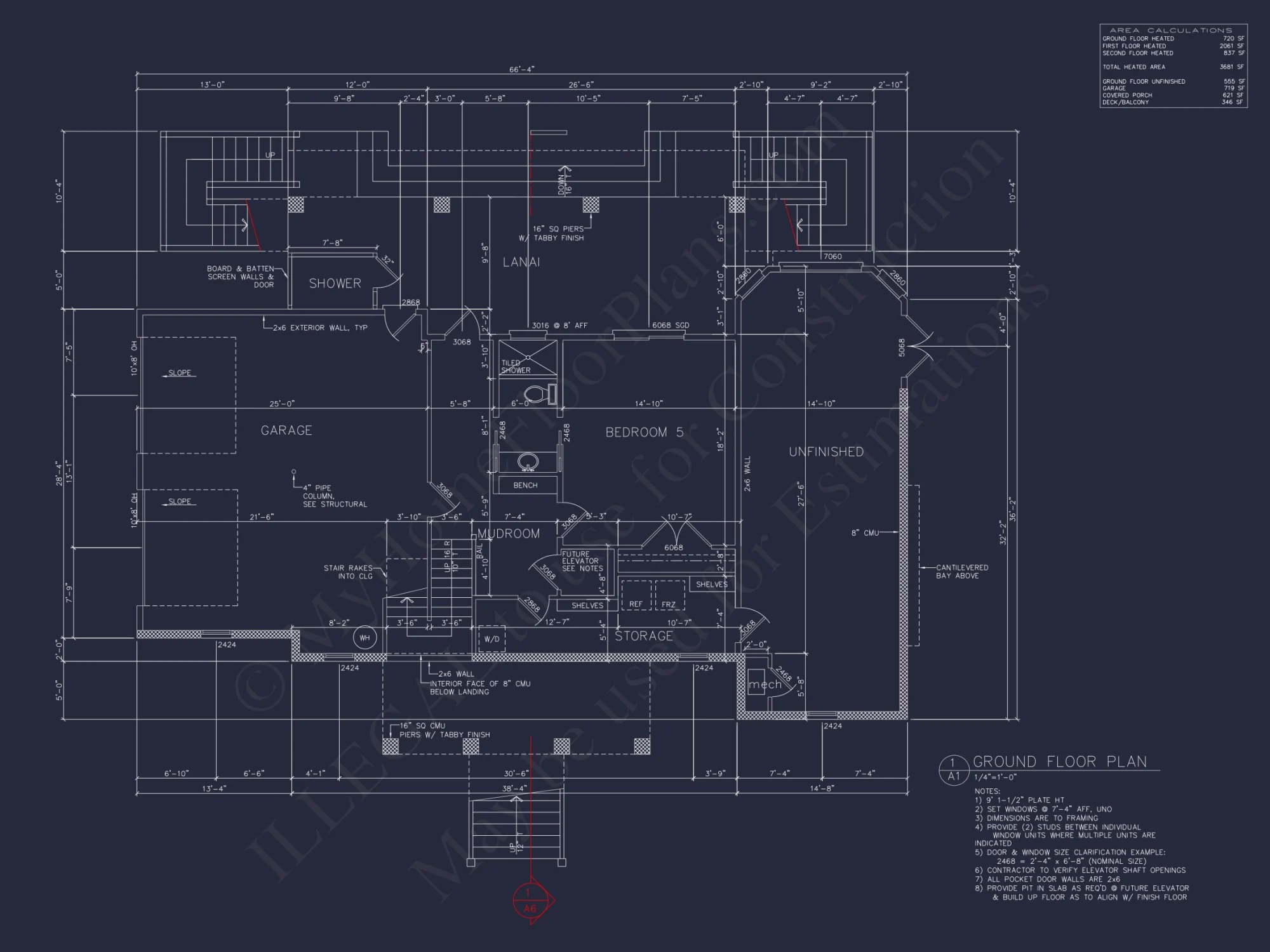 Spacious house Architectural Plan with CAD Designs