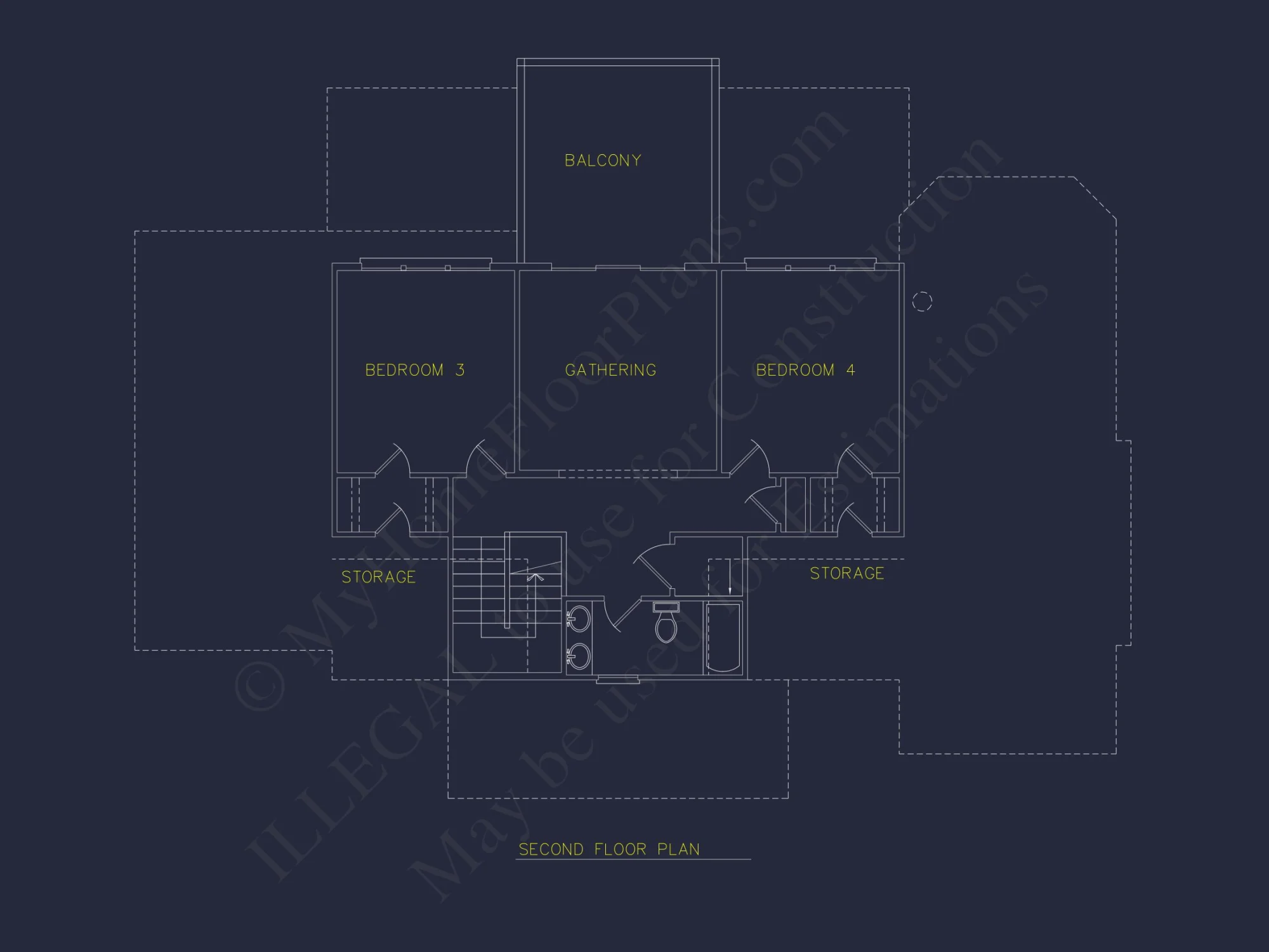 Spacious house Architectural Plan with CAD Designs