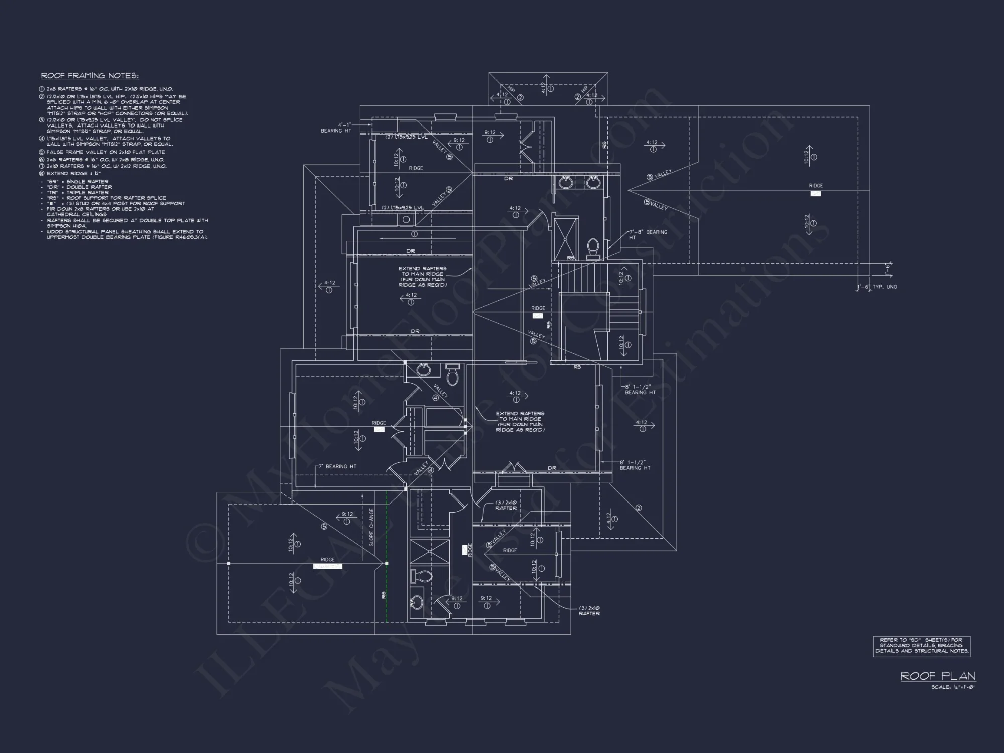 Spacious house Design with 2-Story Floor Plan and Modern Blueprint