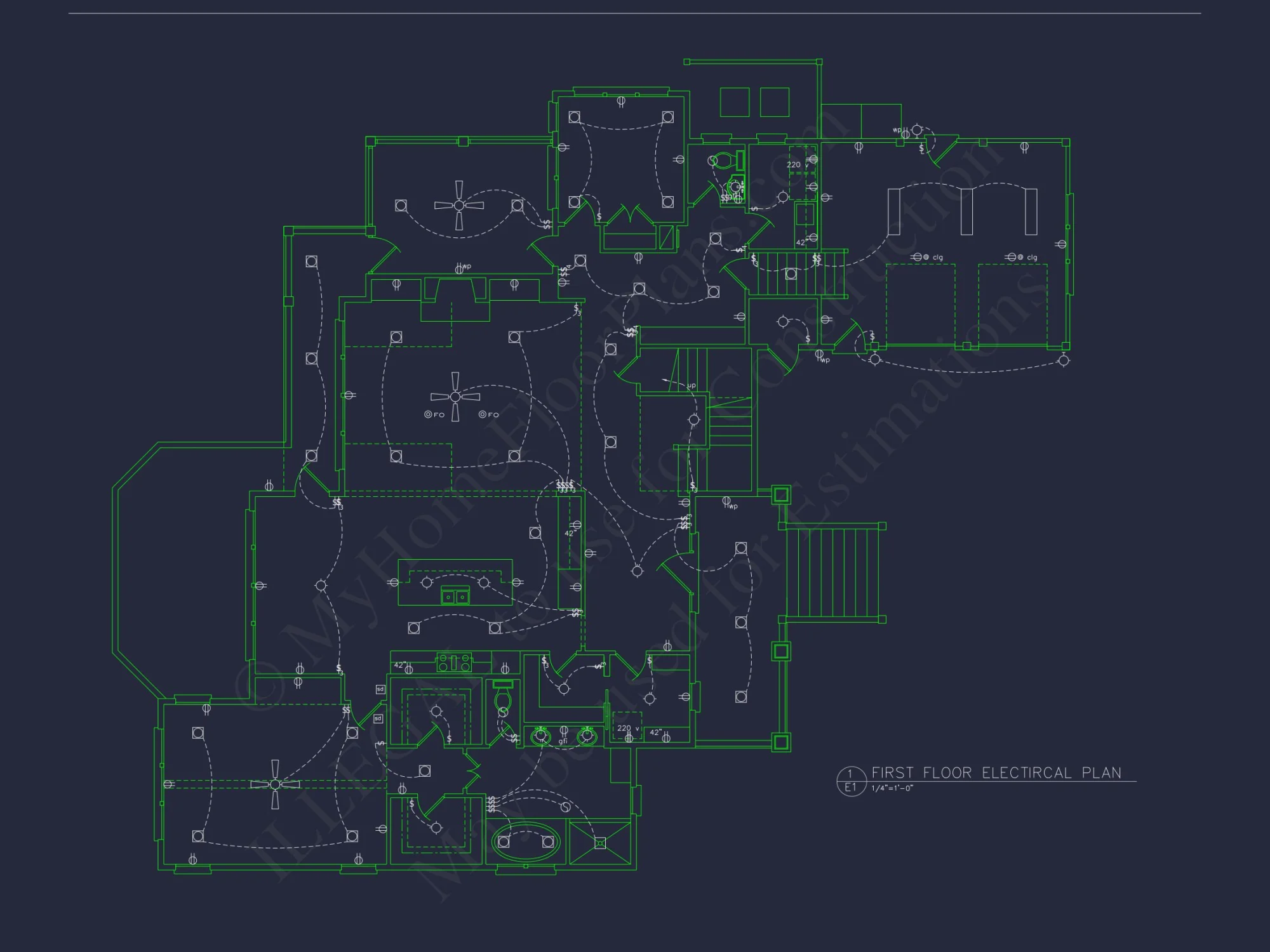 Spacious house Design with 2-Story Floor Plan and Modern Blueprint