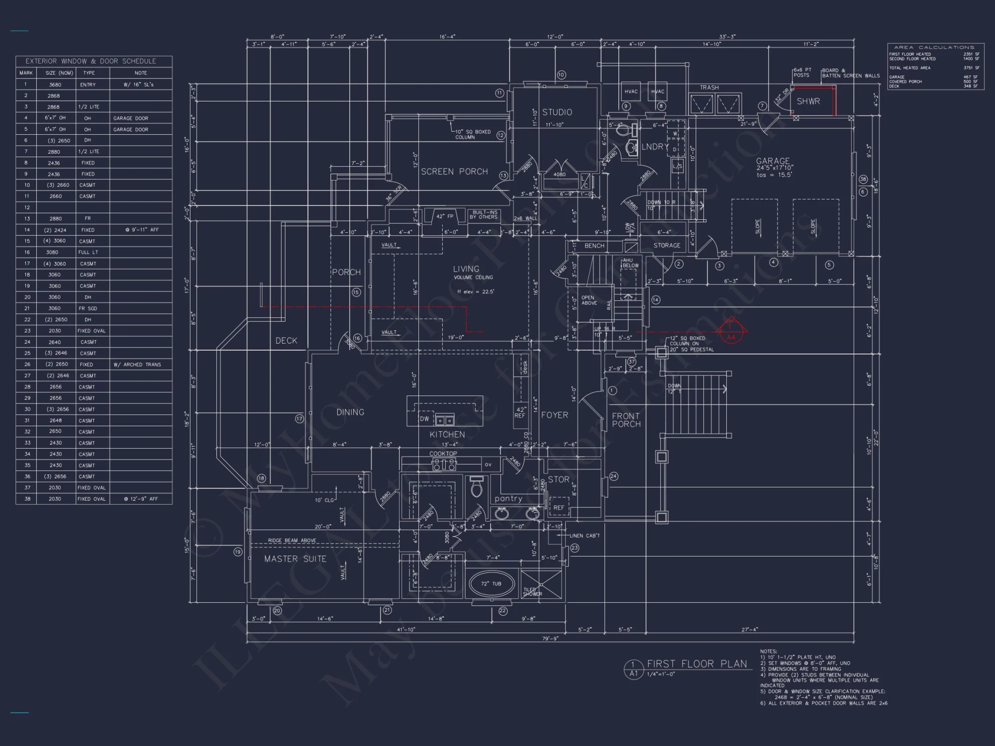 Spacious house Design with 2-Story Floor Plan and Modern Blueprint