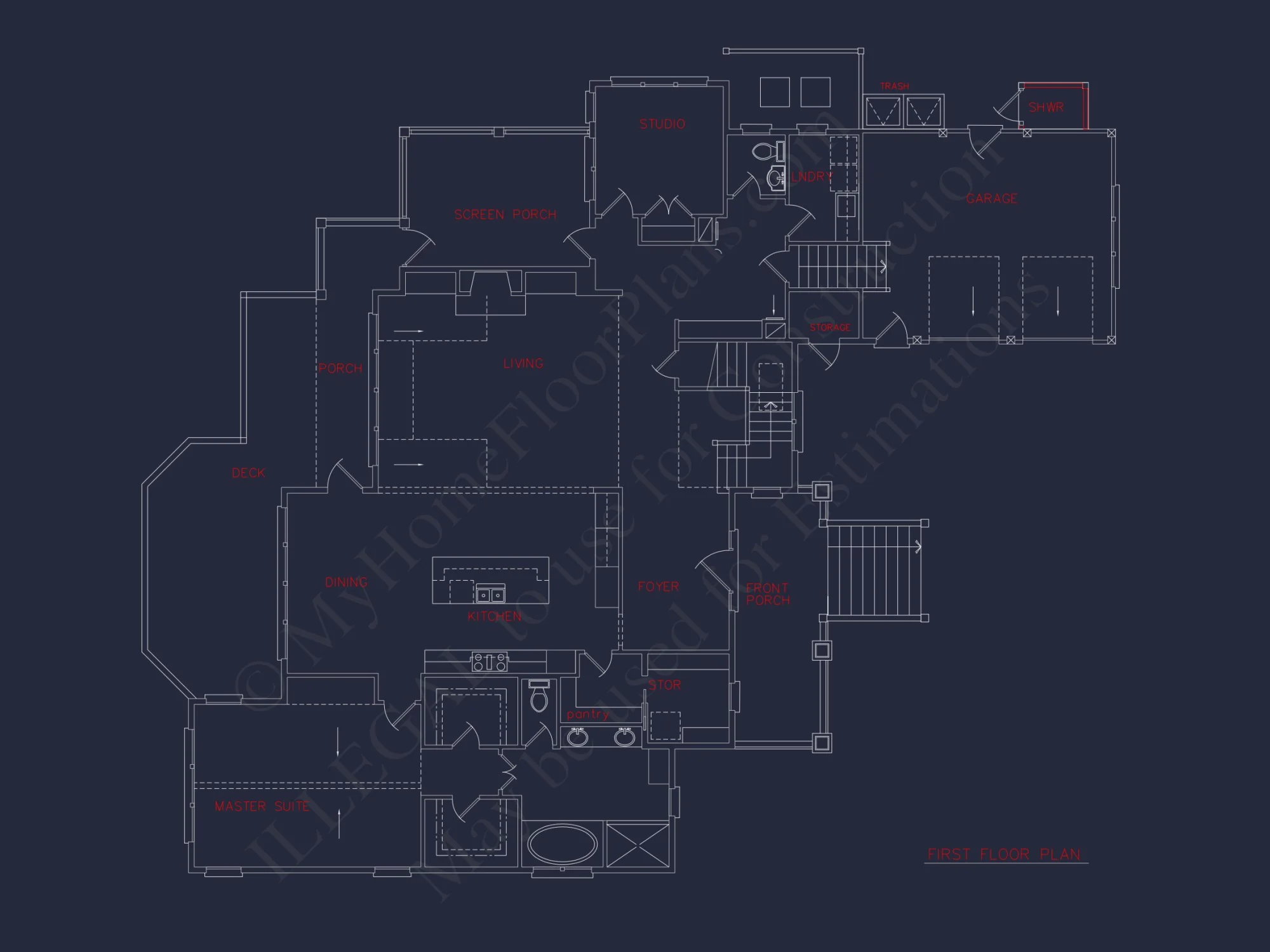 Spacious house Design with 2-Story Floor Plan and Modern Blueprint