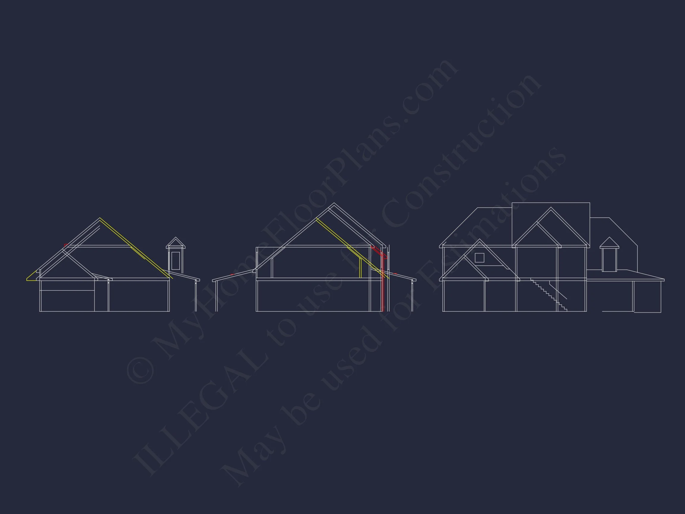 15-1779 HOUSE PLAN - House Architectural CAD Blueprint - Large 4-Bedroom Floor Plan 6 house Architectural CAD Blueprint - Large 4-Bedroom Floor Plan