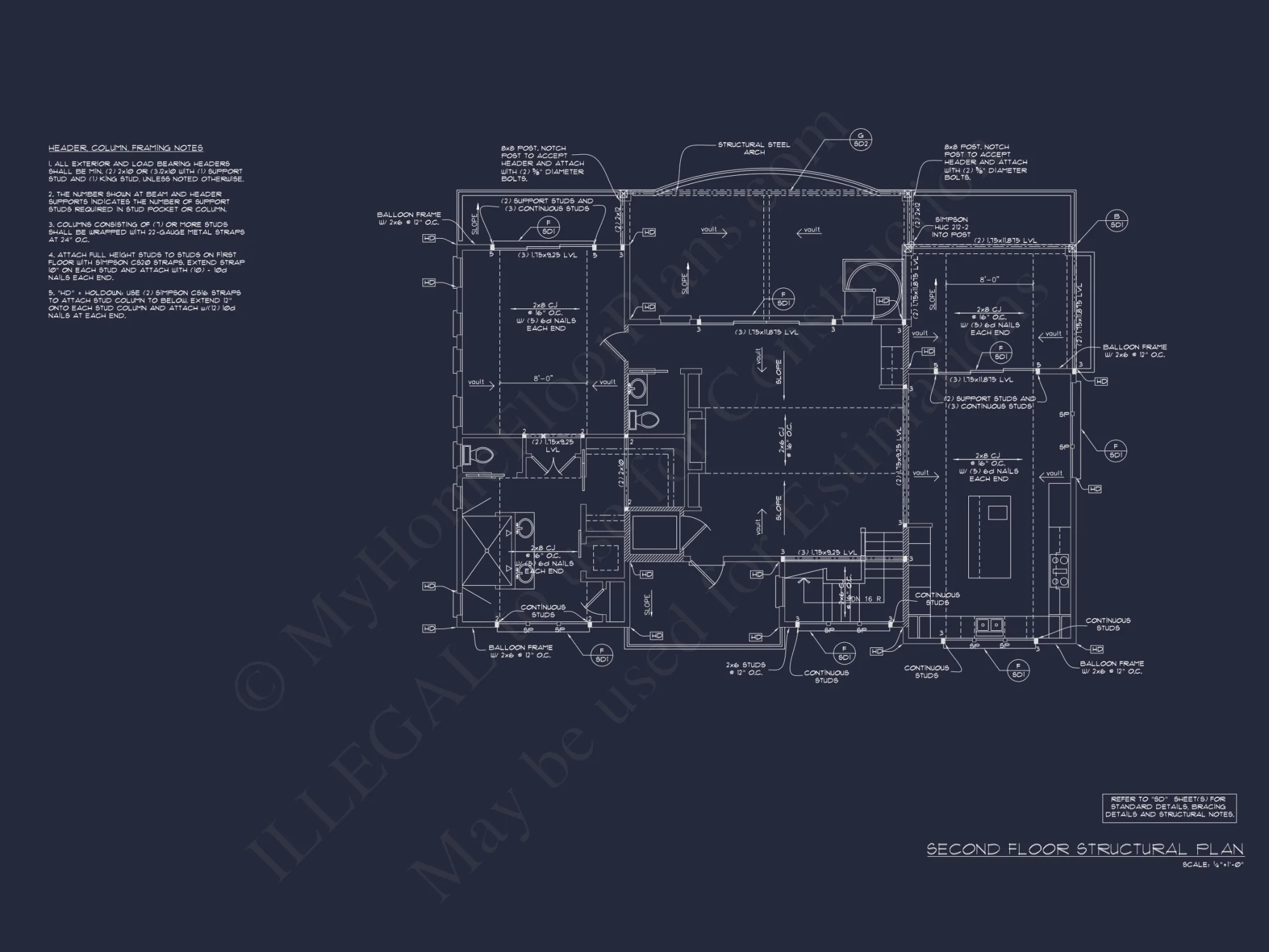 4-Bedroom Coastal house Plan with 2 Floors and Open Design