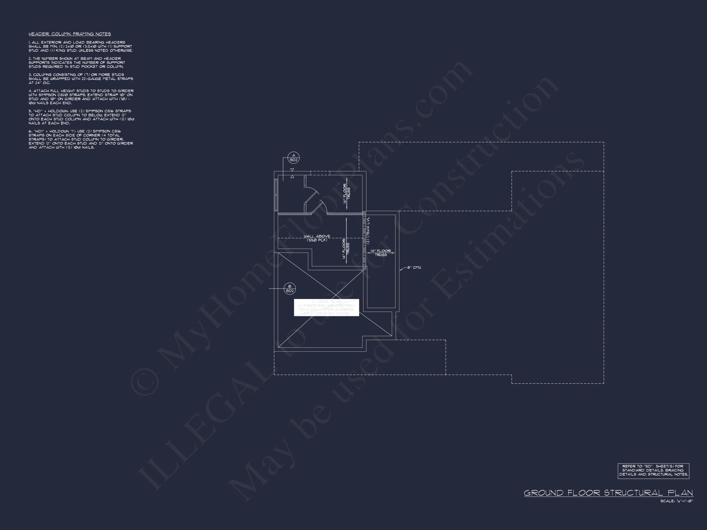 15-1734 HOUSE PLAN - 4-Bedroom Coastal House Plan with 2 Floors and Open Design 14 4-Bedroom Coastal house Plan with 2 Floors and Open Design