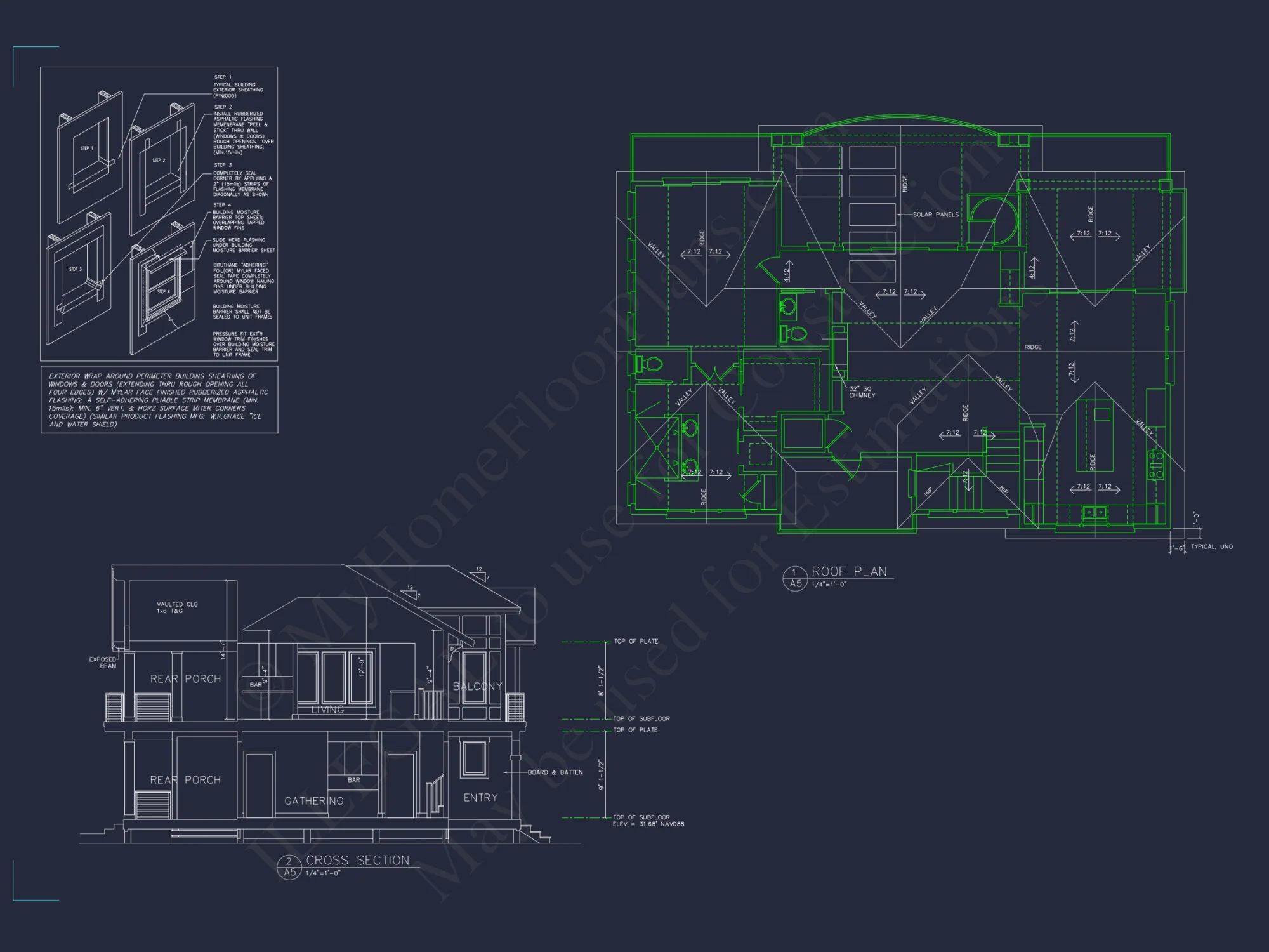 4-Bedroom Coastal house Plan with 2 Floors and Open Design