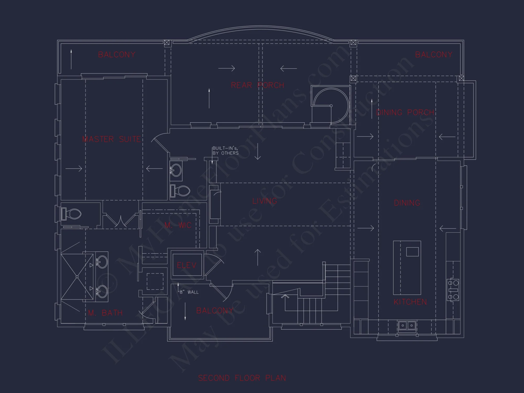 4-Bedroom Coastal house Plan with 2 Floors and Open Design
