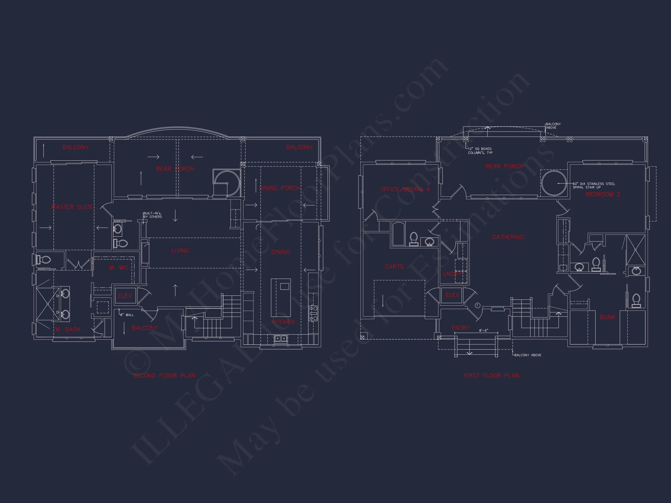 15-1734 HOUSE PLAN - 4-Bedroom Coastal House Plan with 2 Floors and Open Design 5 4-Bedroom Coastal house Plan with 2 Floors and Open Design