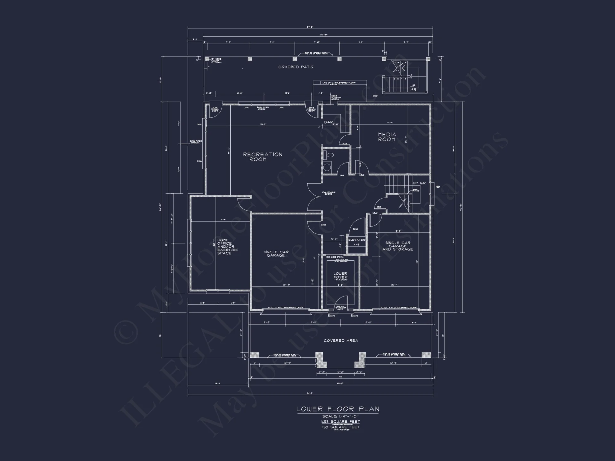 Traditional house Plan: CAD Floor Plan with 3 Stories