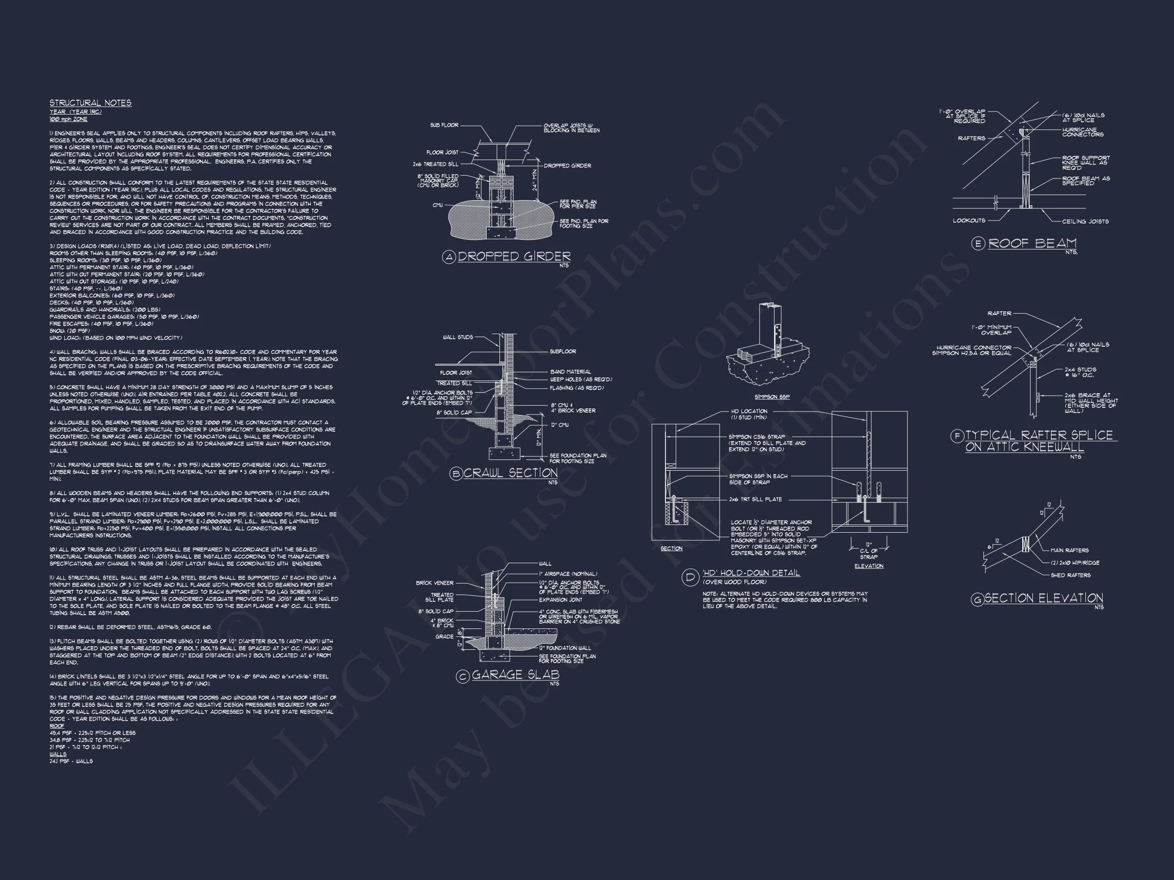 Elegant house Plan: CAD Architectural Blueprint with 4 Beds