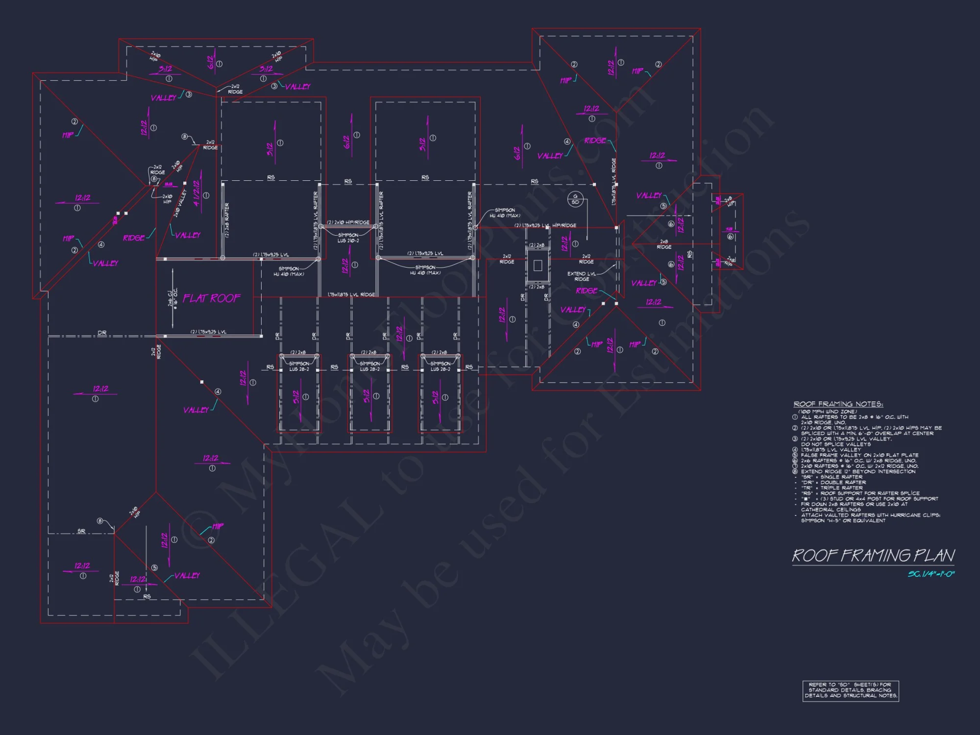 Elegant house Plan: CAD Architectural Blueprint with 4 Beds