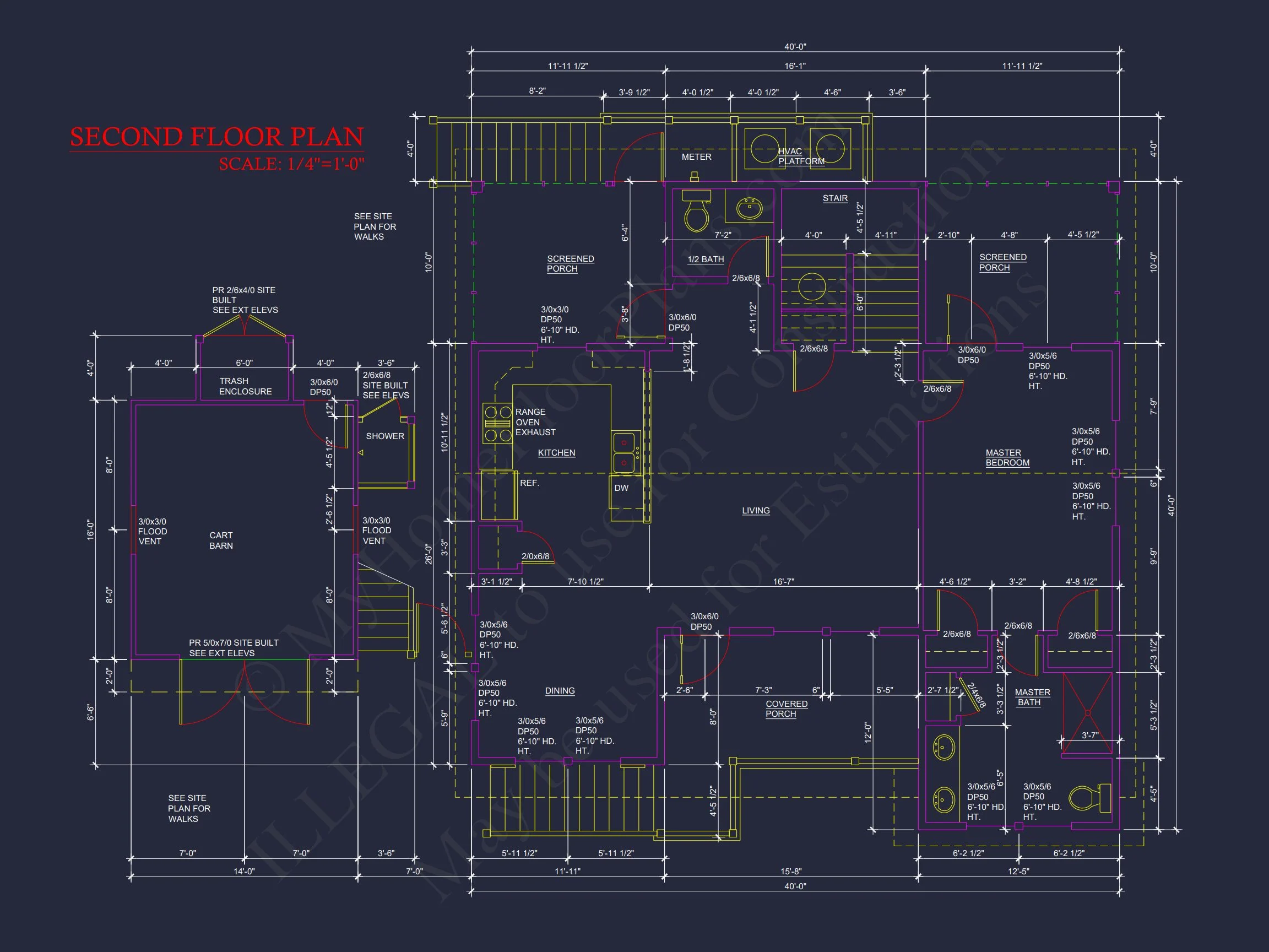 Charming Beach house Plan with 4 Beds, 2 Floors, CAD Designs