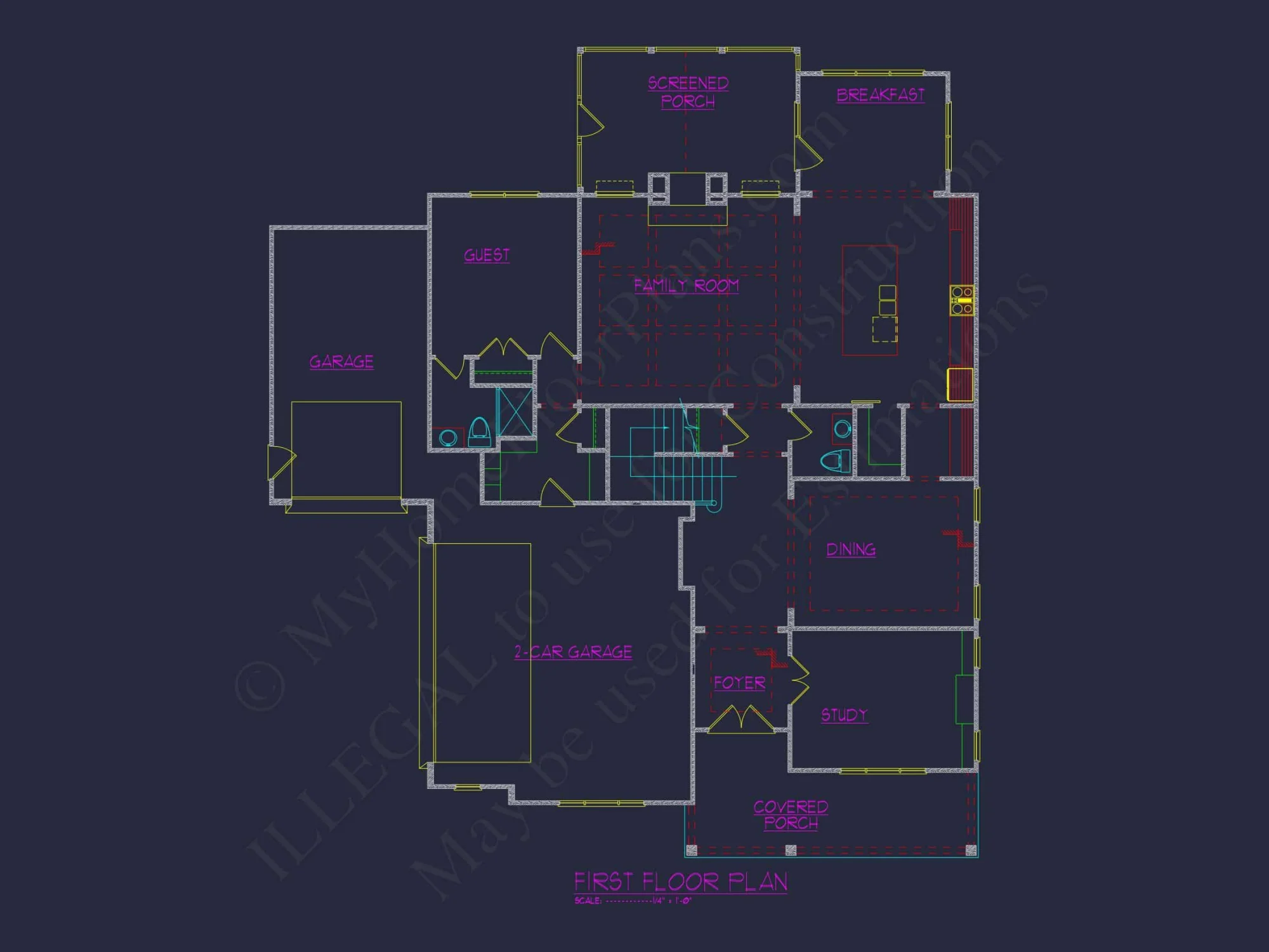 Elegant house Floor Plan with CAD Designs and Architecture