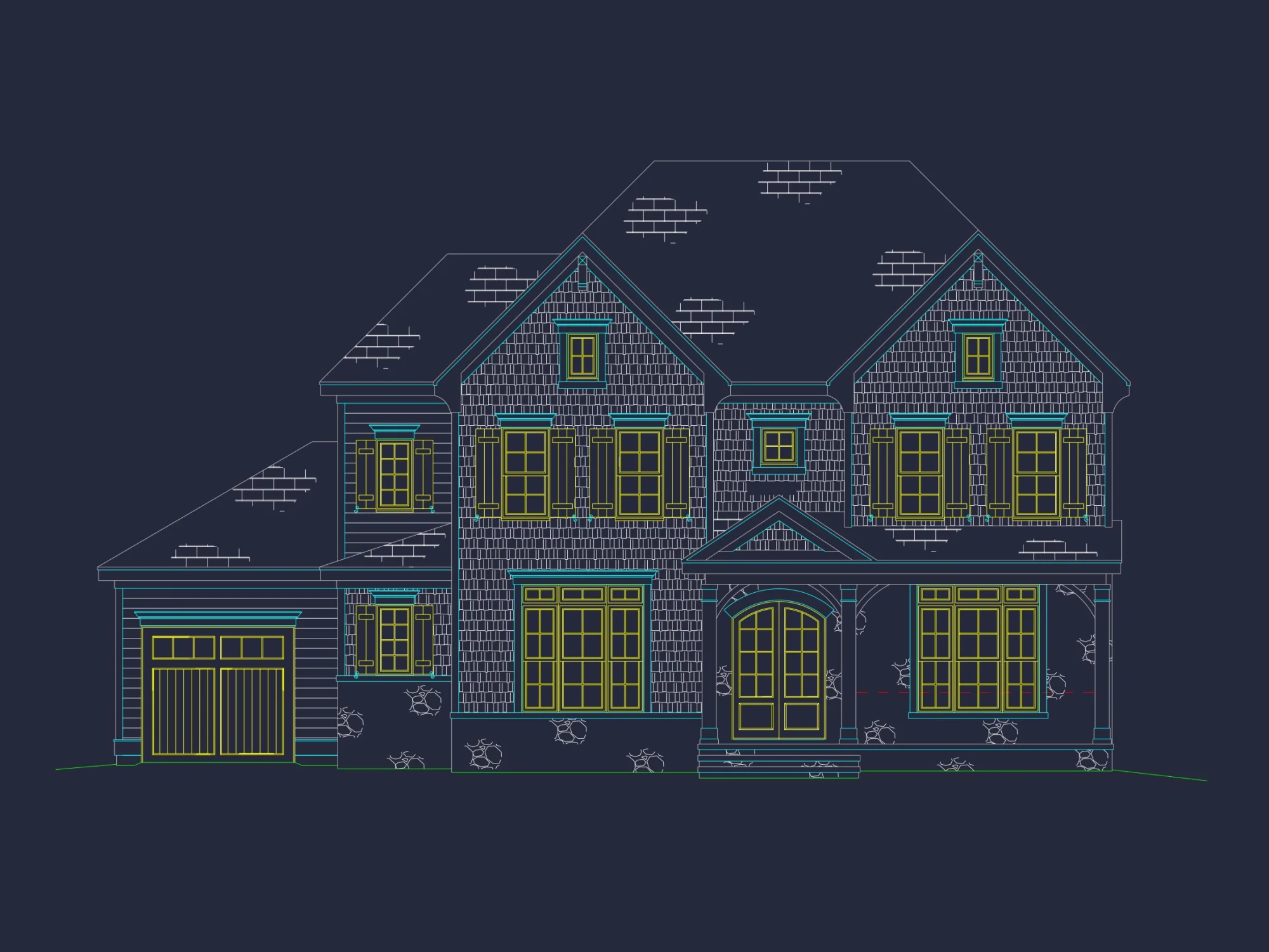 Elegant house Floor Plan with CAD Designs and Architecture