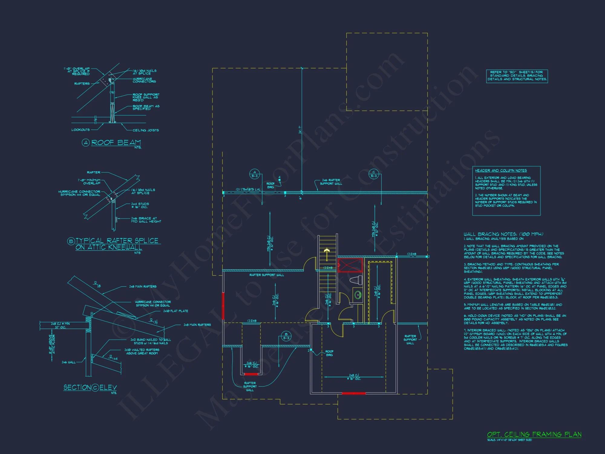 Craftsman house Plan with 5 Bedrooms