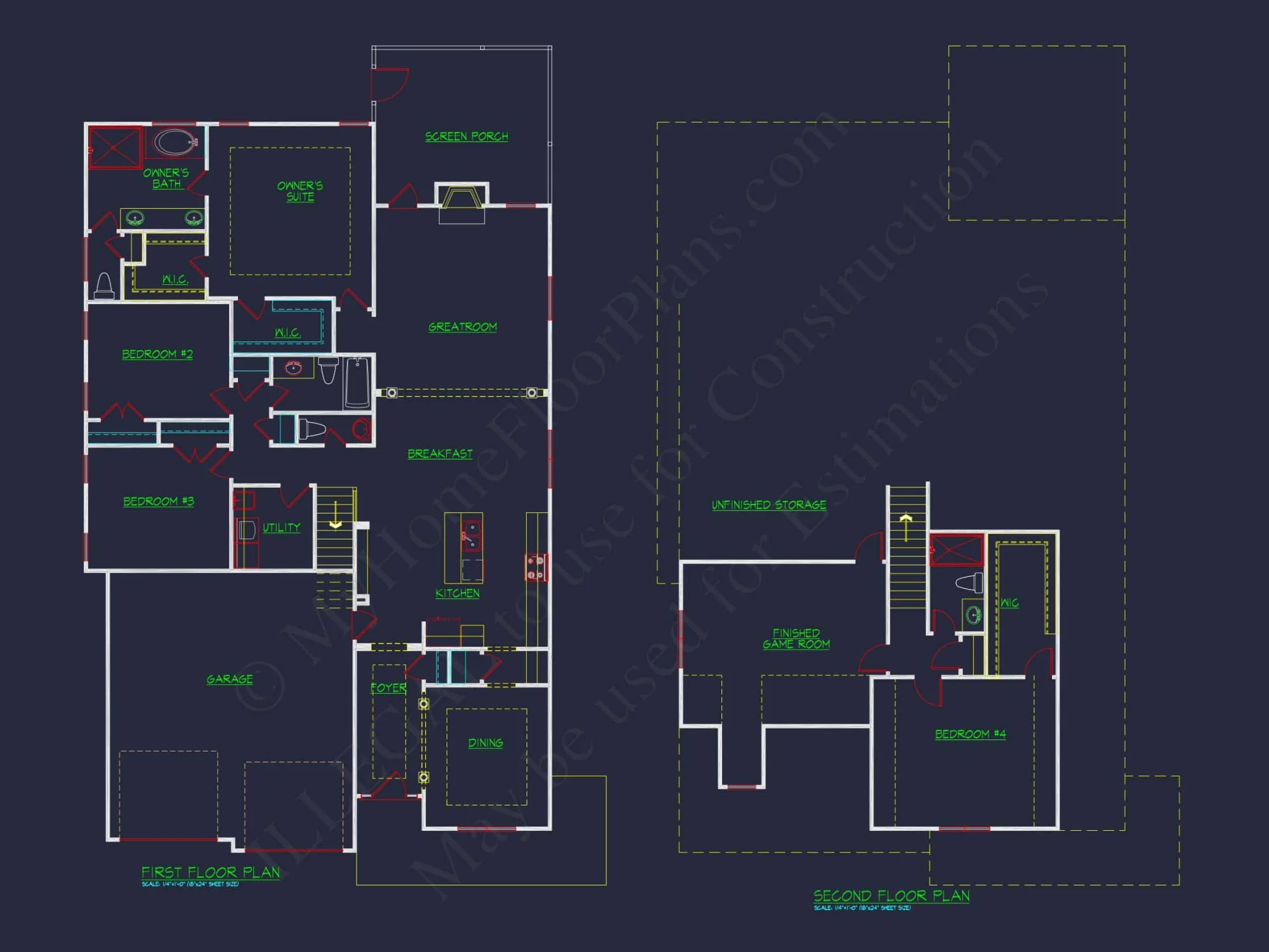 Craftsman house Plan with 5 Bedrooms